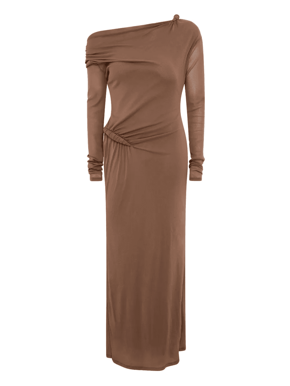 Croissant long-sleeve twisted maxi dress - Image 1