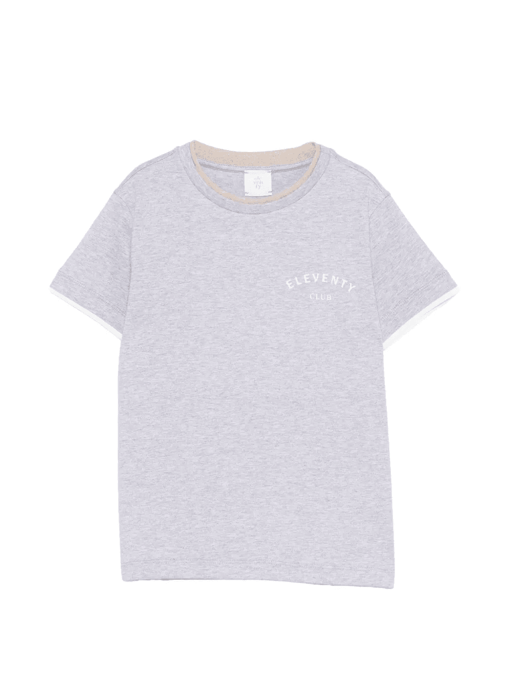layered crew-neck T-shirt - Image 1