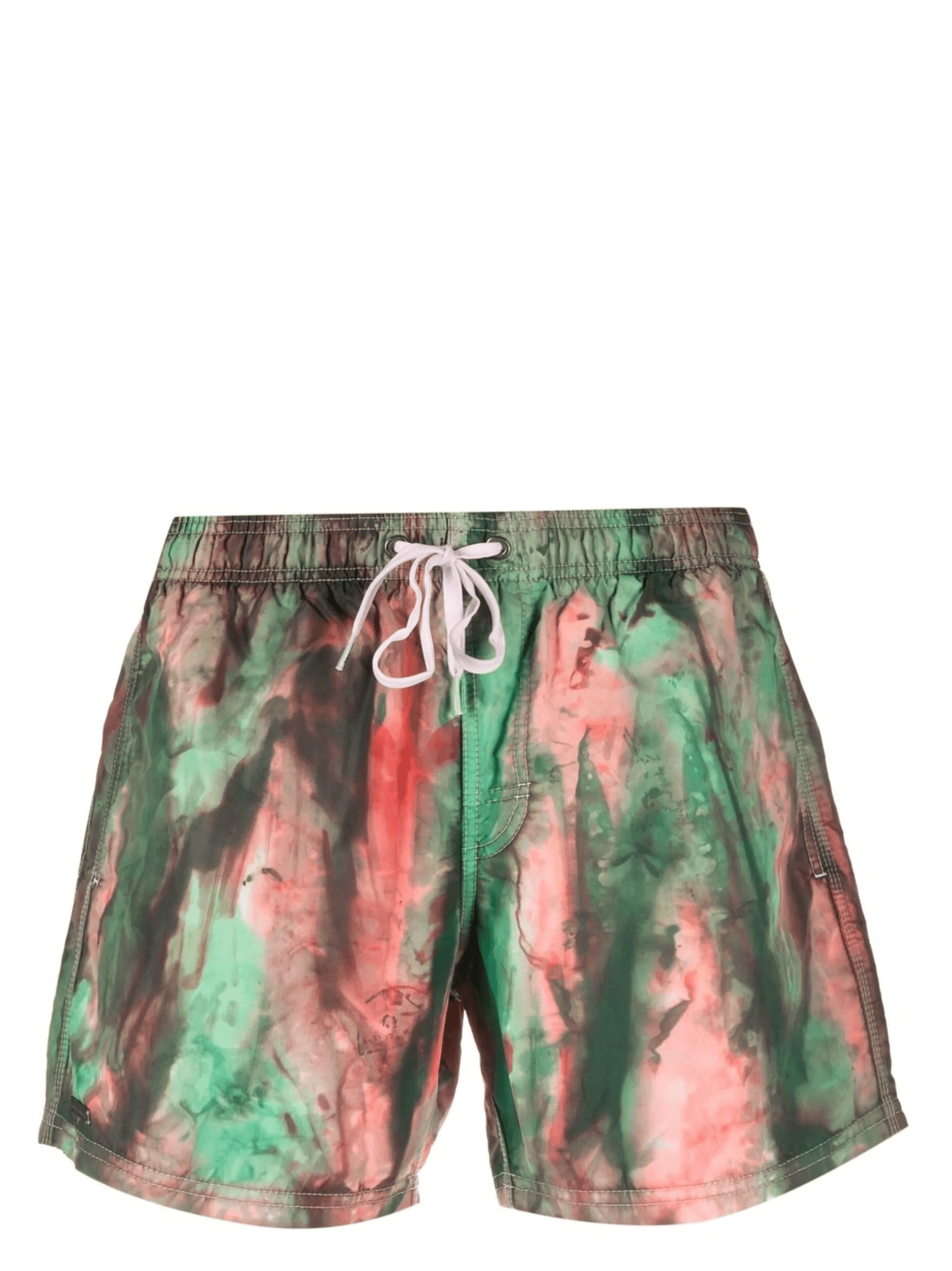tie-dye drawstring swim shorts - Image 1