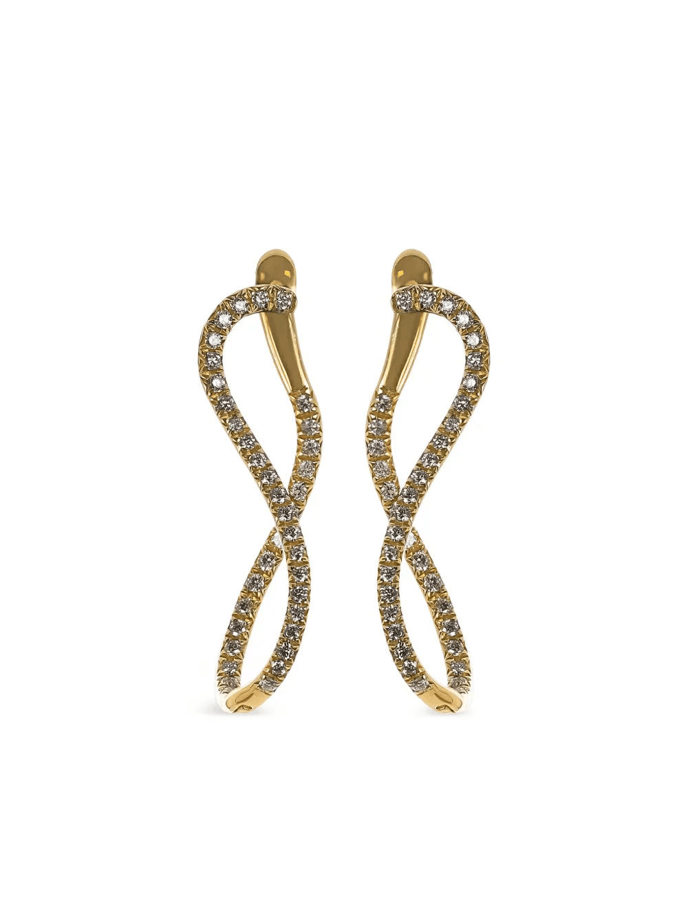 18kt yellow gold Infinity Diamond earrings - Image 1