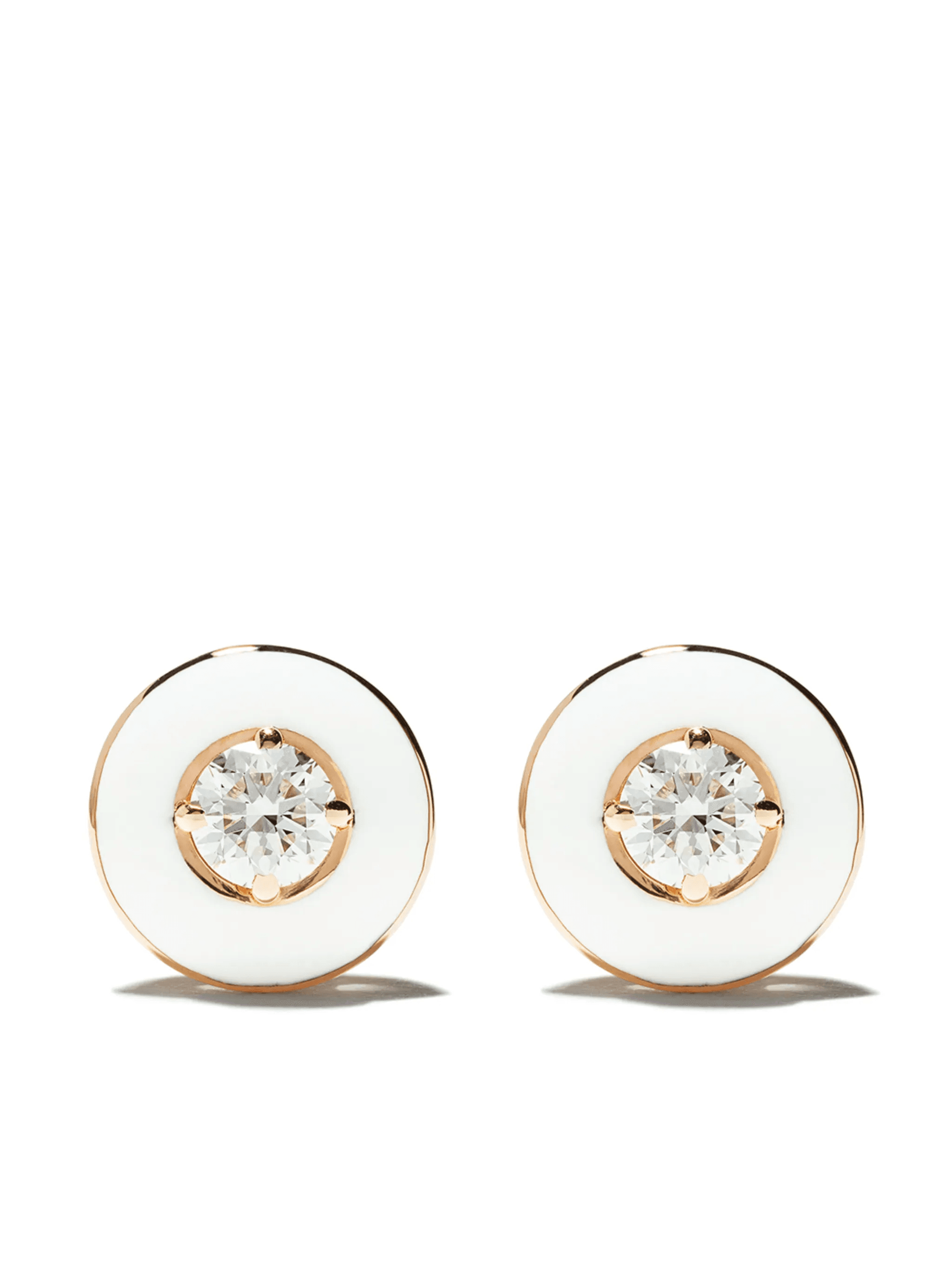 18kt rose gold diamond Mina earrings - Image 1