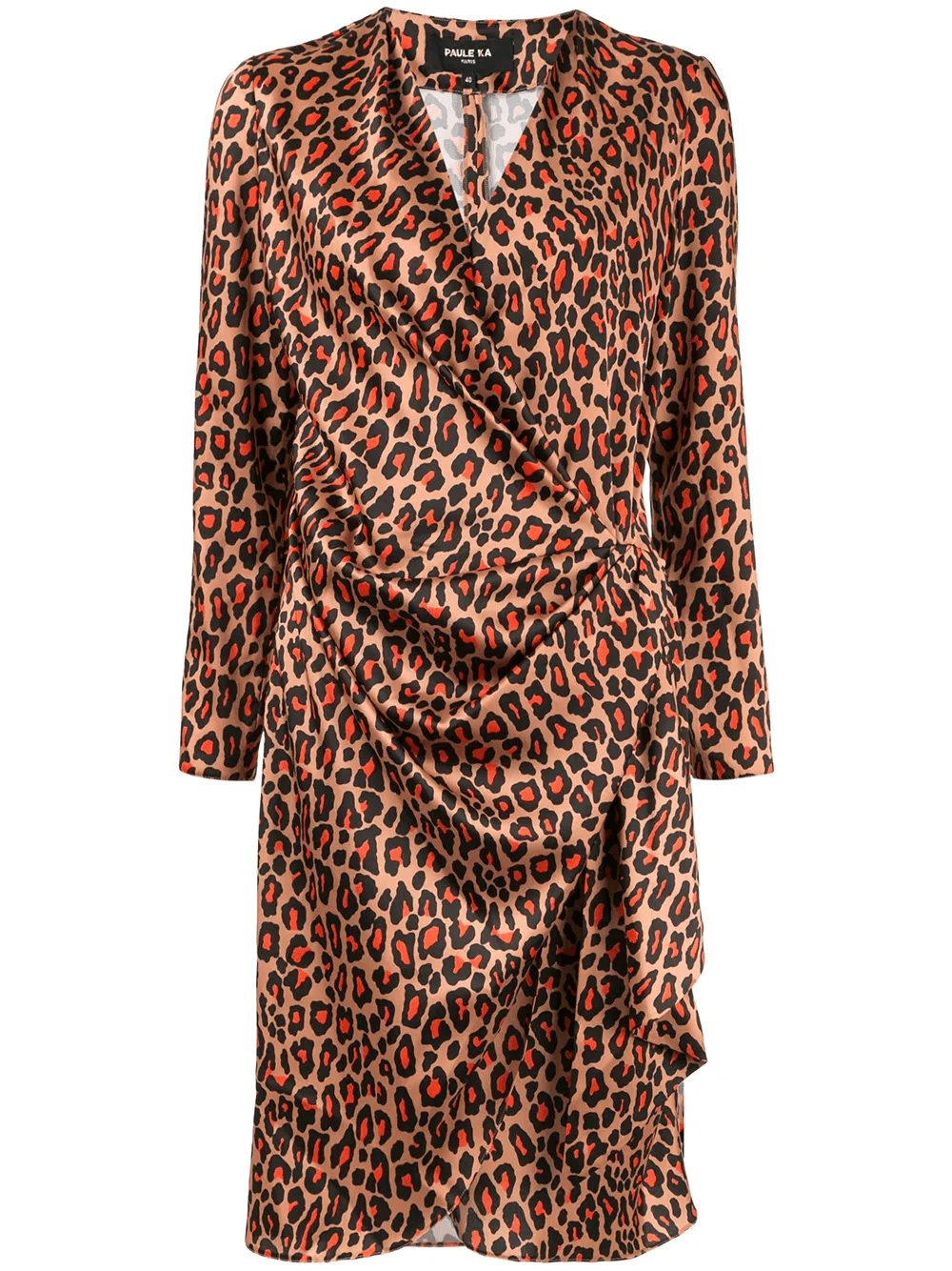 leopard print wrap dress - Image 1