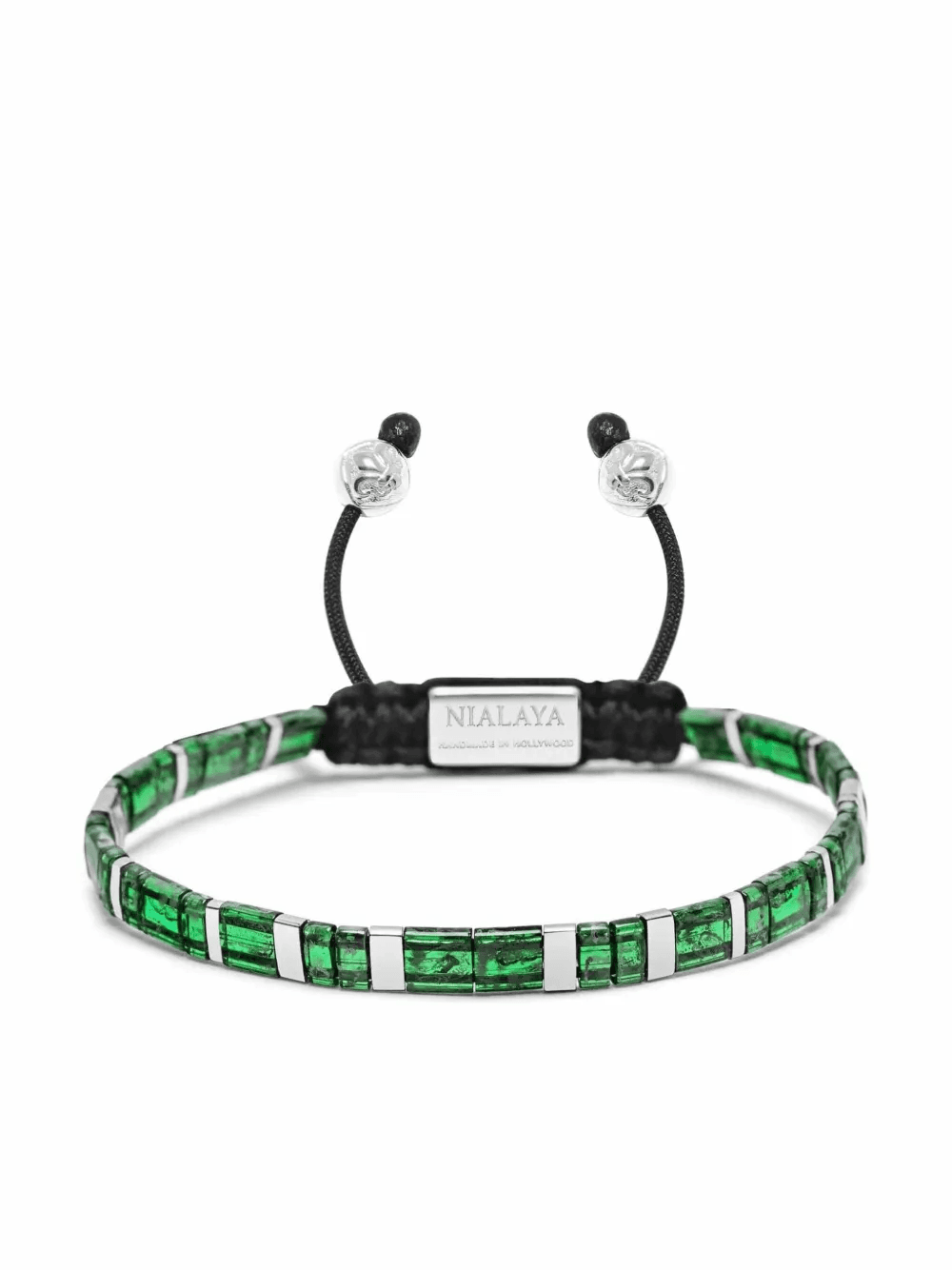 logo-engraved beaded bracelet - Image 1