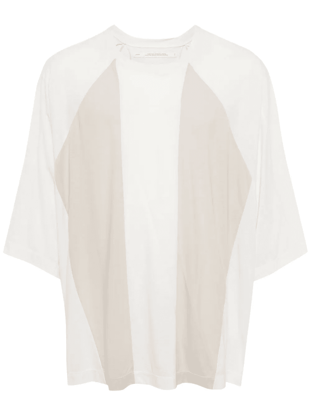 panelled cotton T-shirt - Image 1