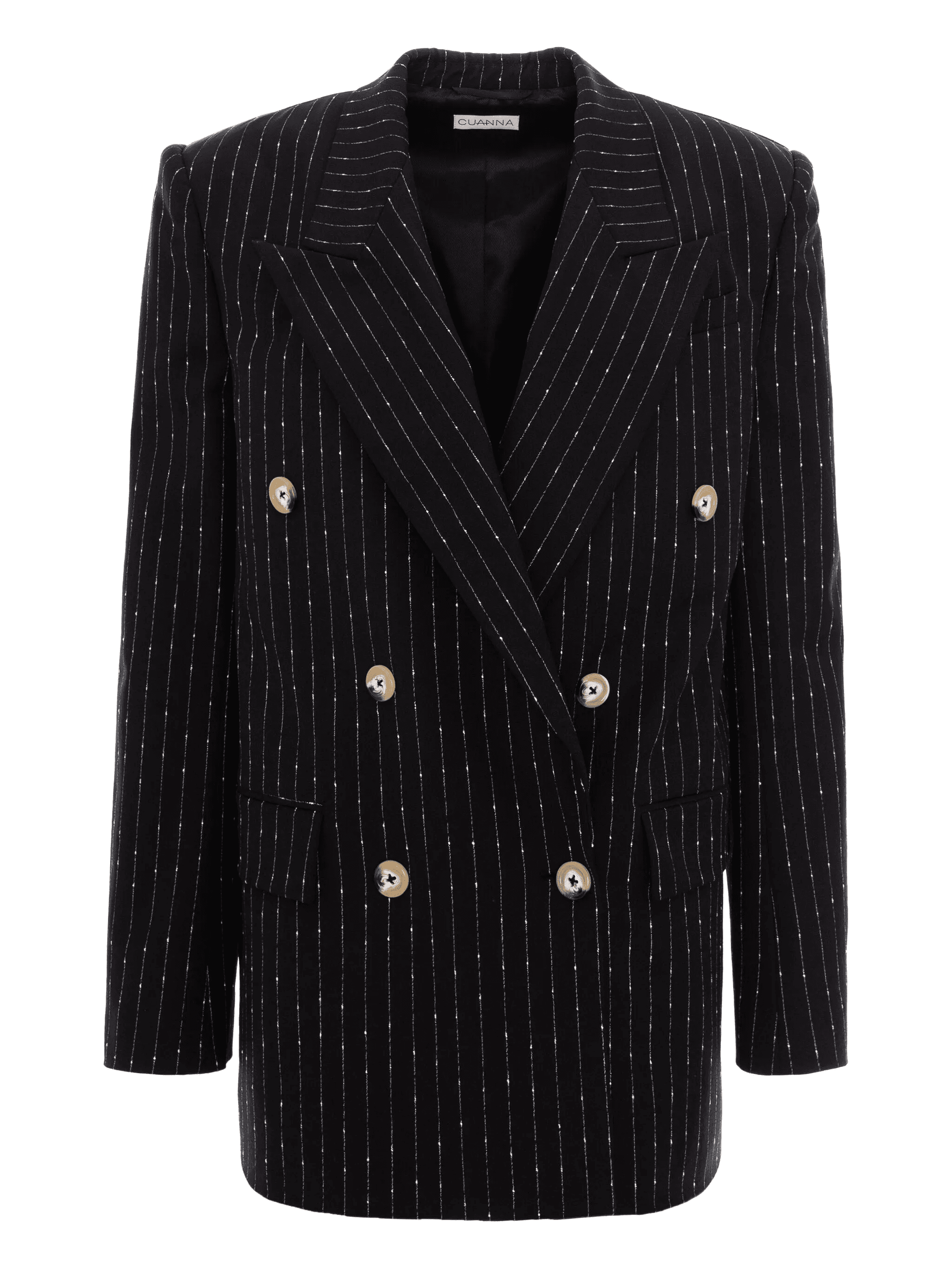 BETTY pinstripe-pattern double-breasted blazer - Image 1