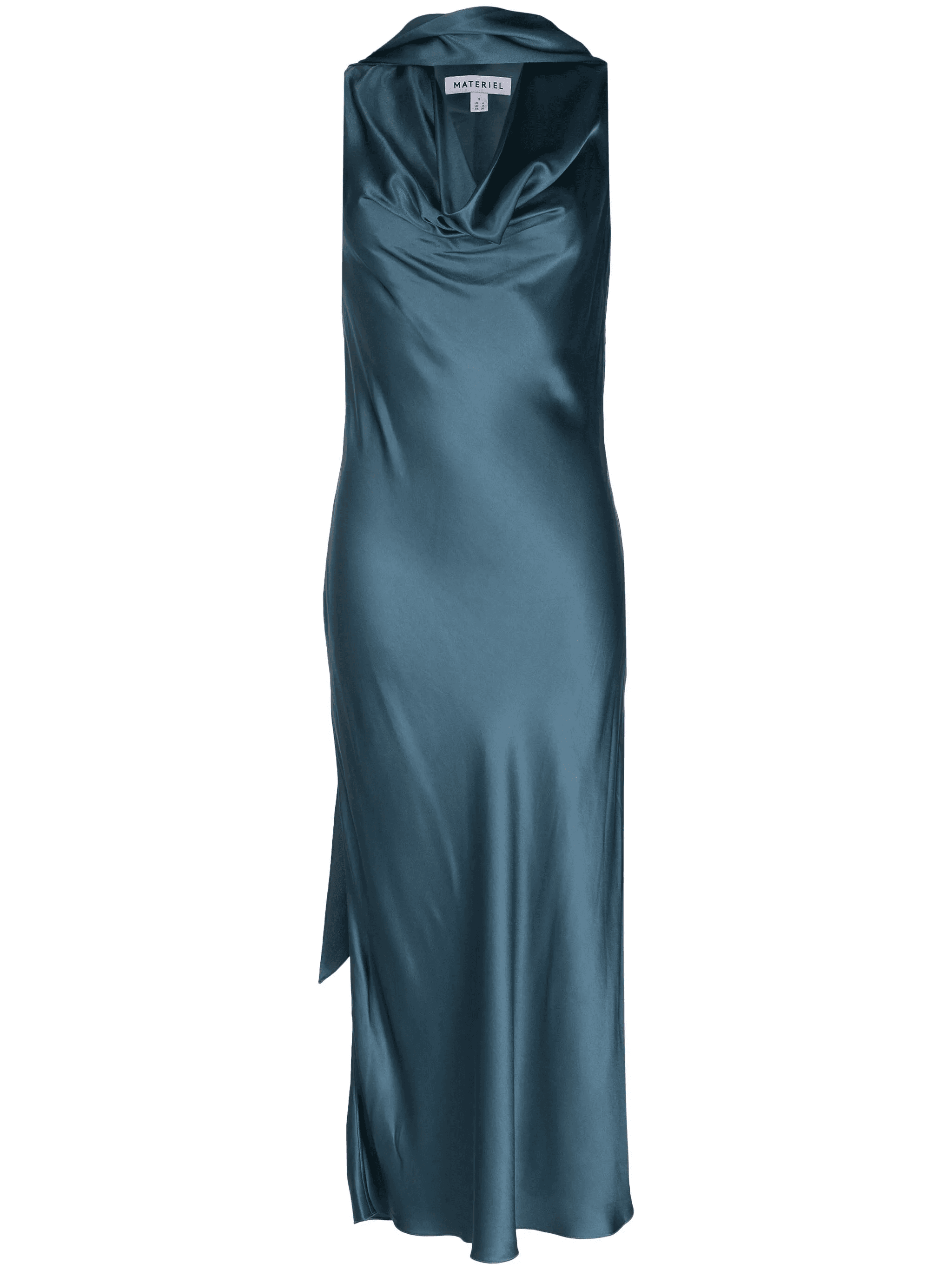 draped scarf-detail midi dress - Image 1