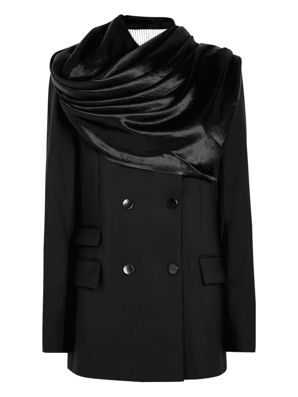double-breasted cloak blazer - Image 1