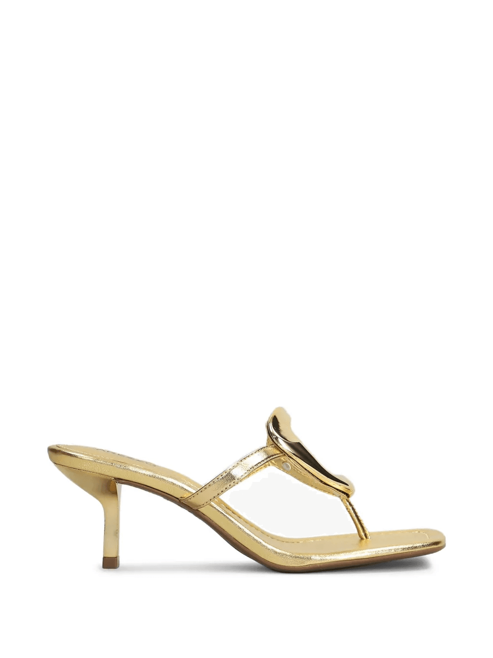 sculptural-plaque thong-strap sandals - Image 1