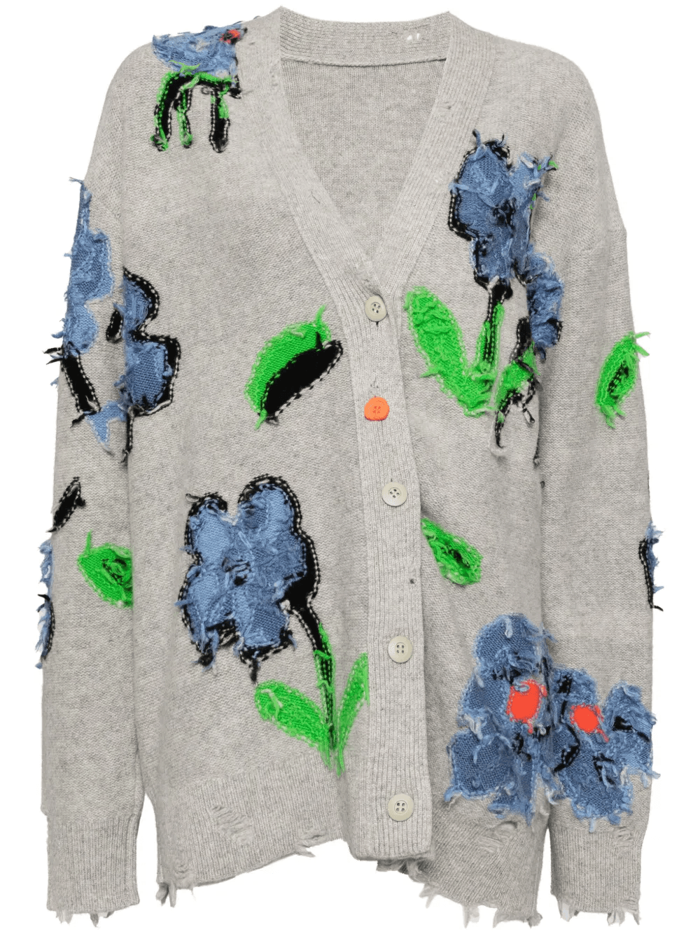 floral pattern cardigan - Image 1
