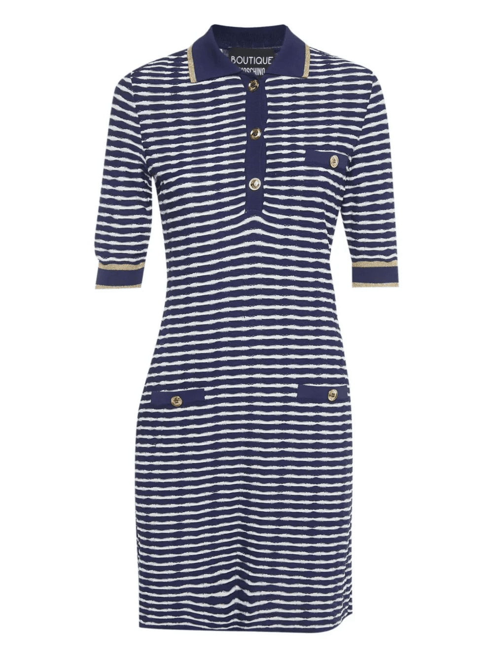 striped-pattern mini dress - Image 1
