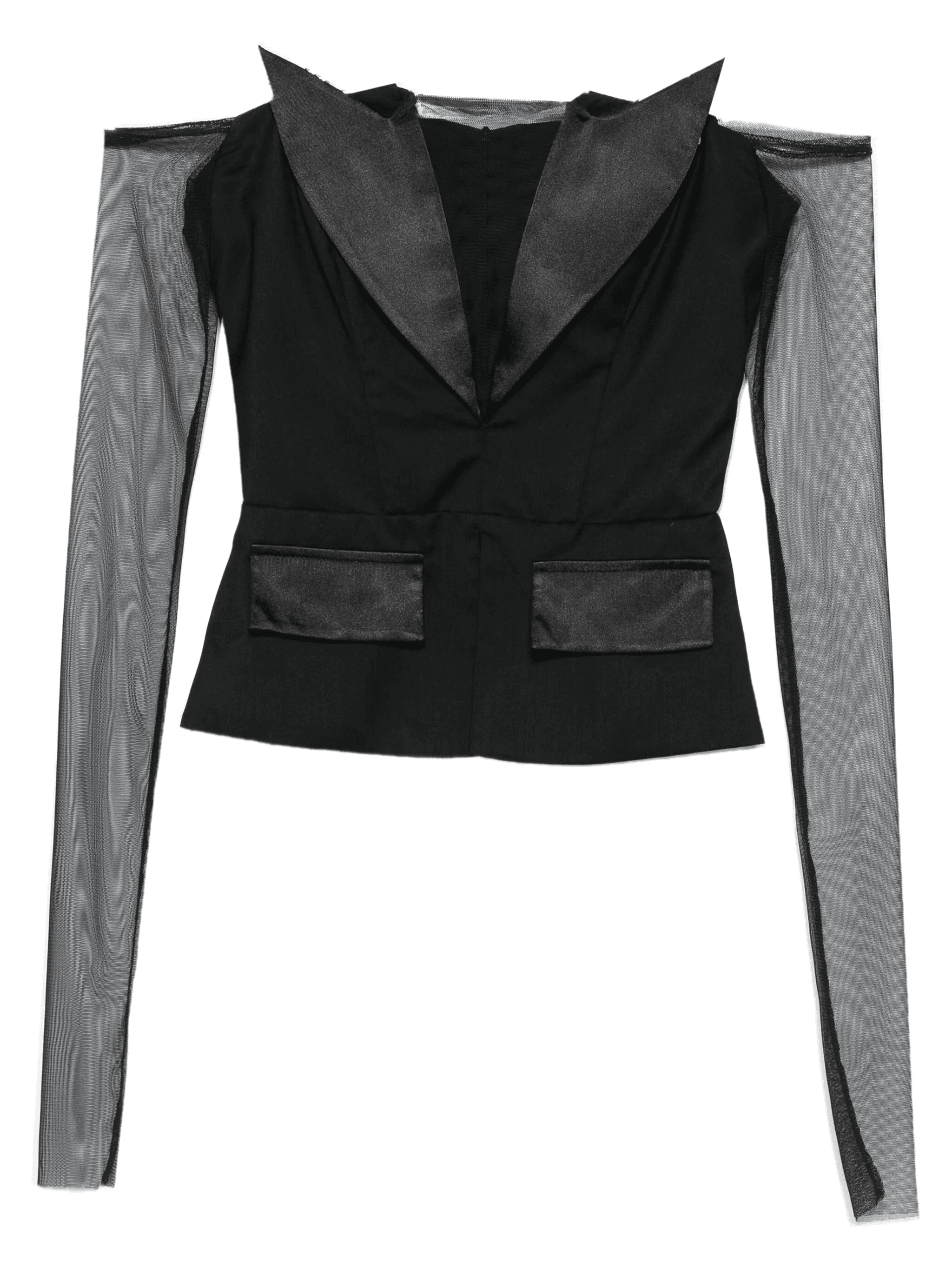 tuxedo-corset top - Image 1