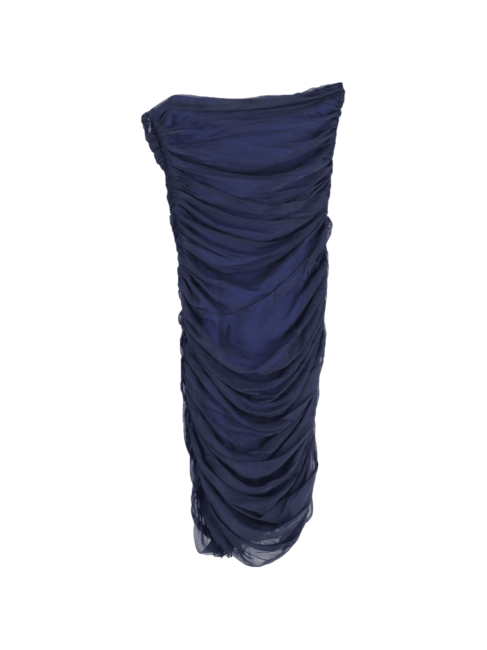strapless ruched midi dress - Image 1