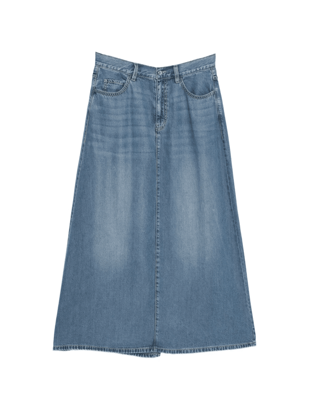 logo-patched A-Line skirt - Image 1