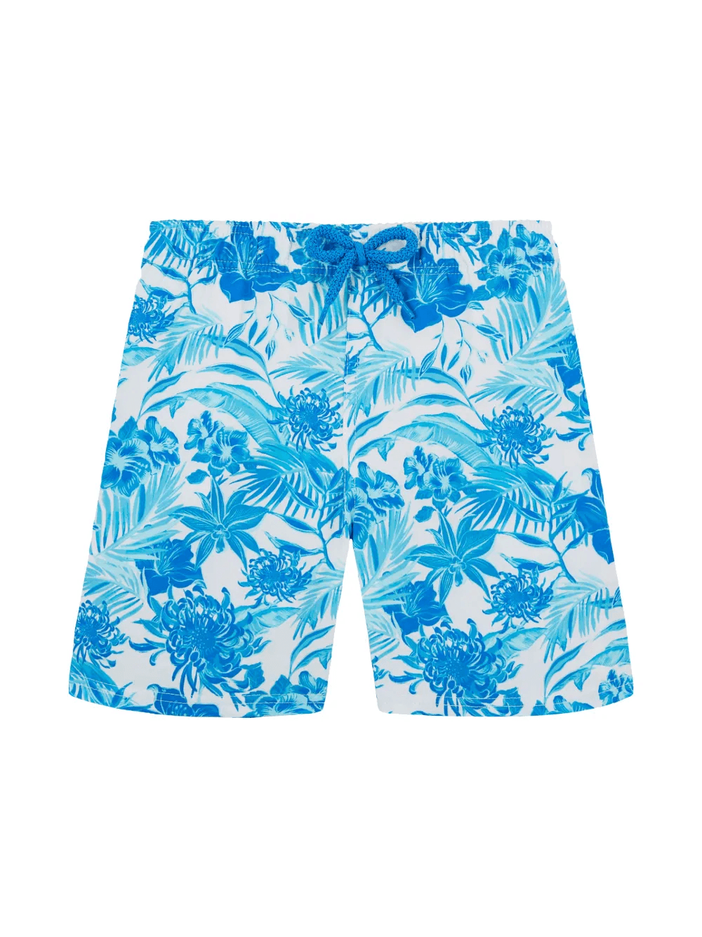floral-print logo-appliqué swim shorts - Image 1