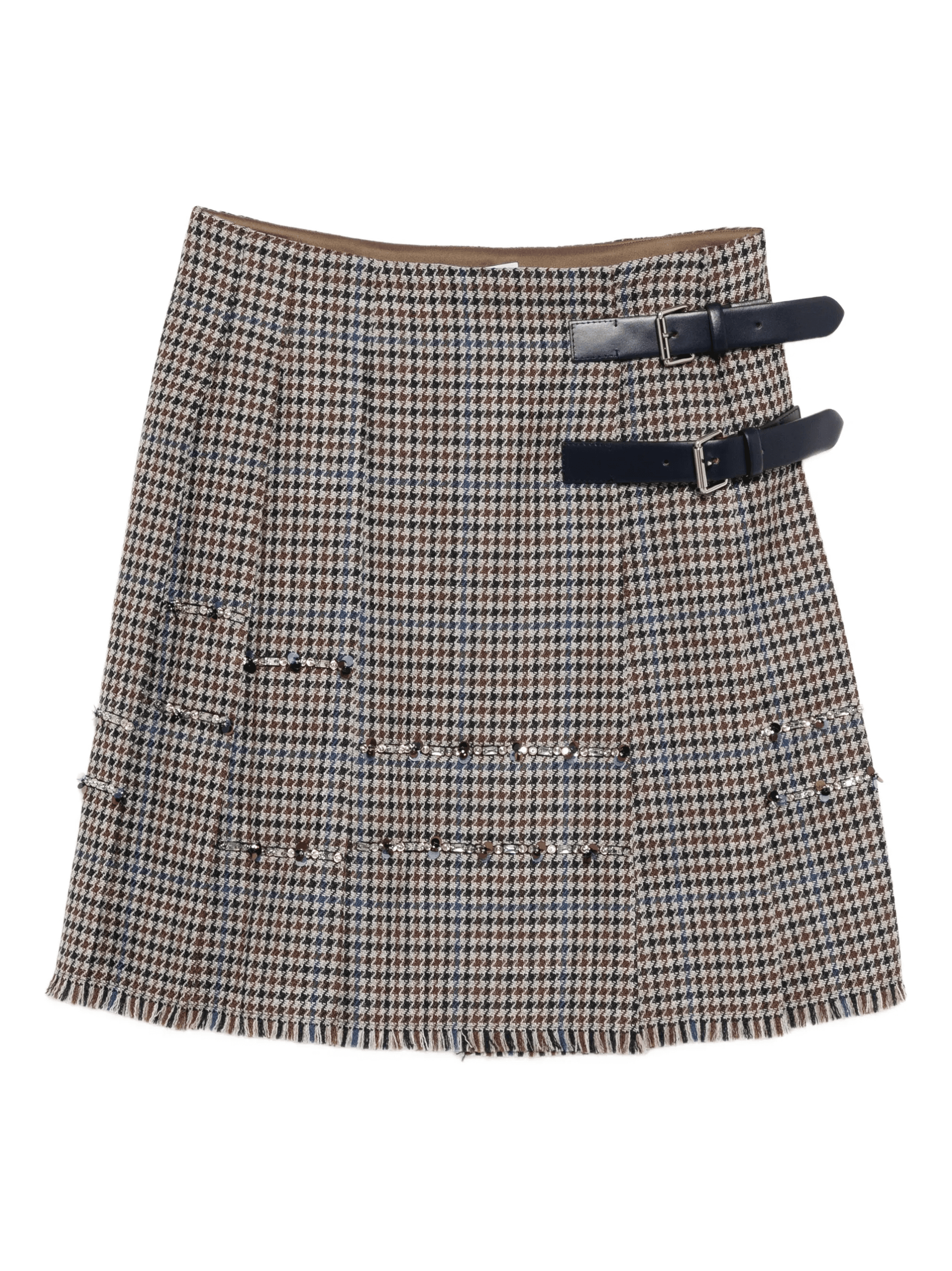 houndstooth-print pleated skirt - Image 1