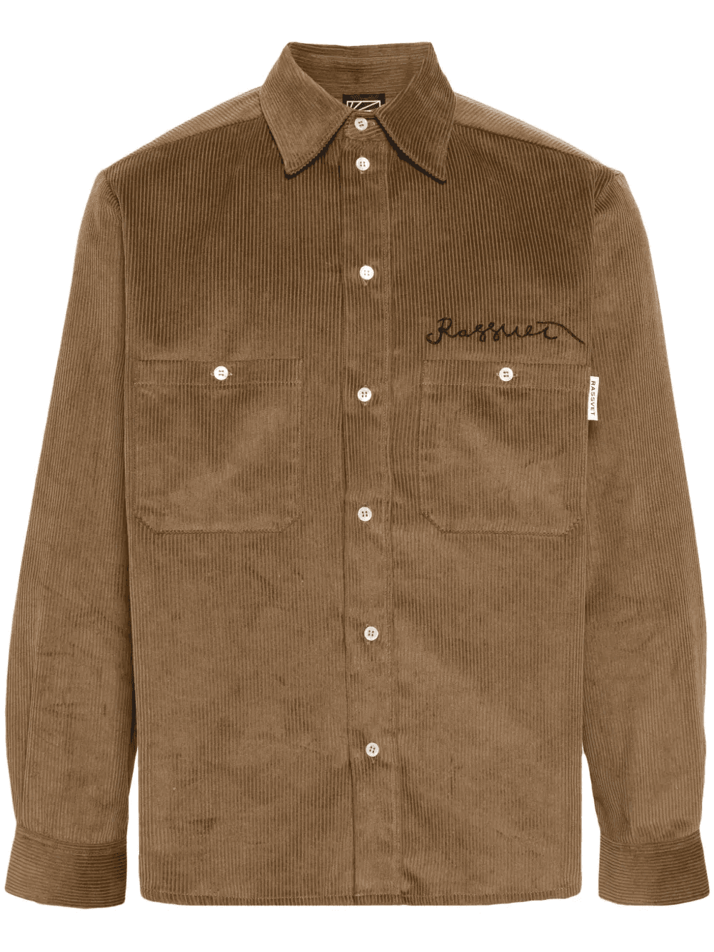 Lady Luck logo-embroidered corduroy shirt - Image 1
