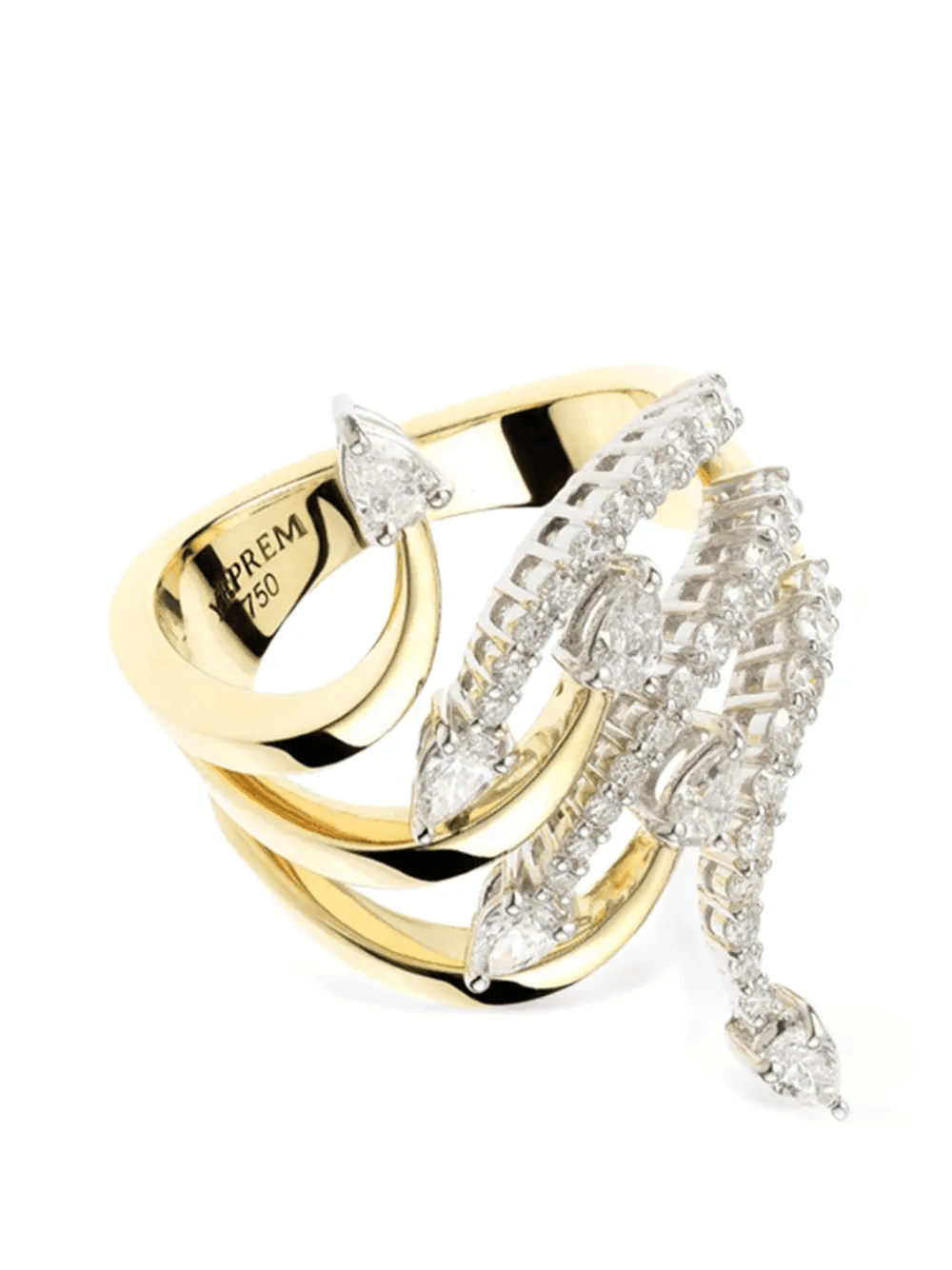 18K yellow gold Strada diamond ring - Image 1