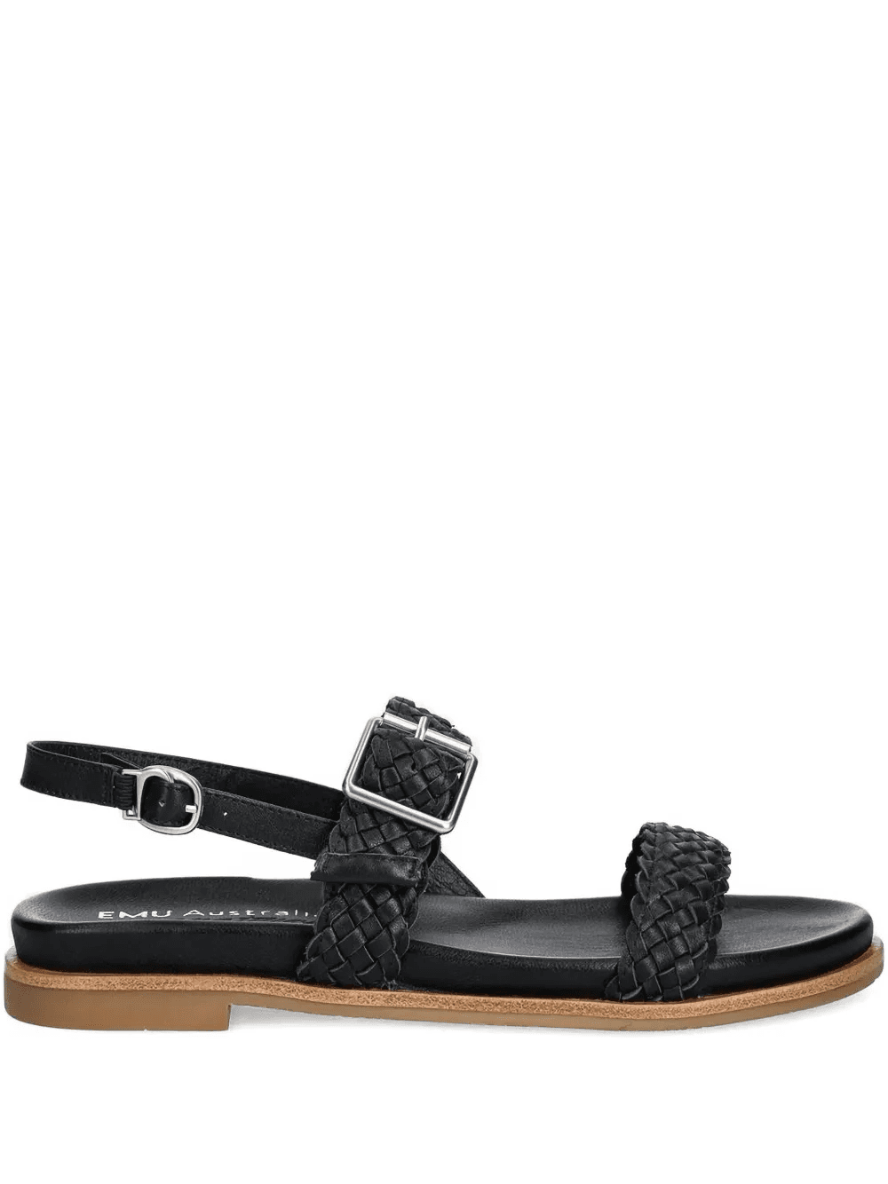 braided-leather buckle sandals - Image 1