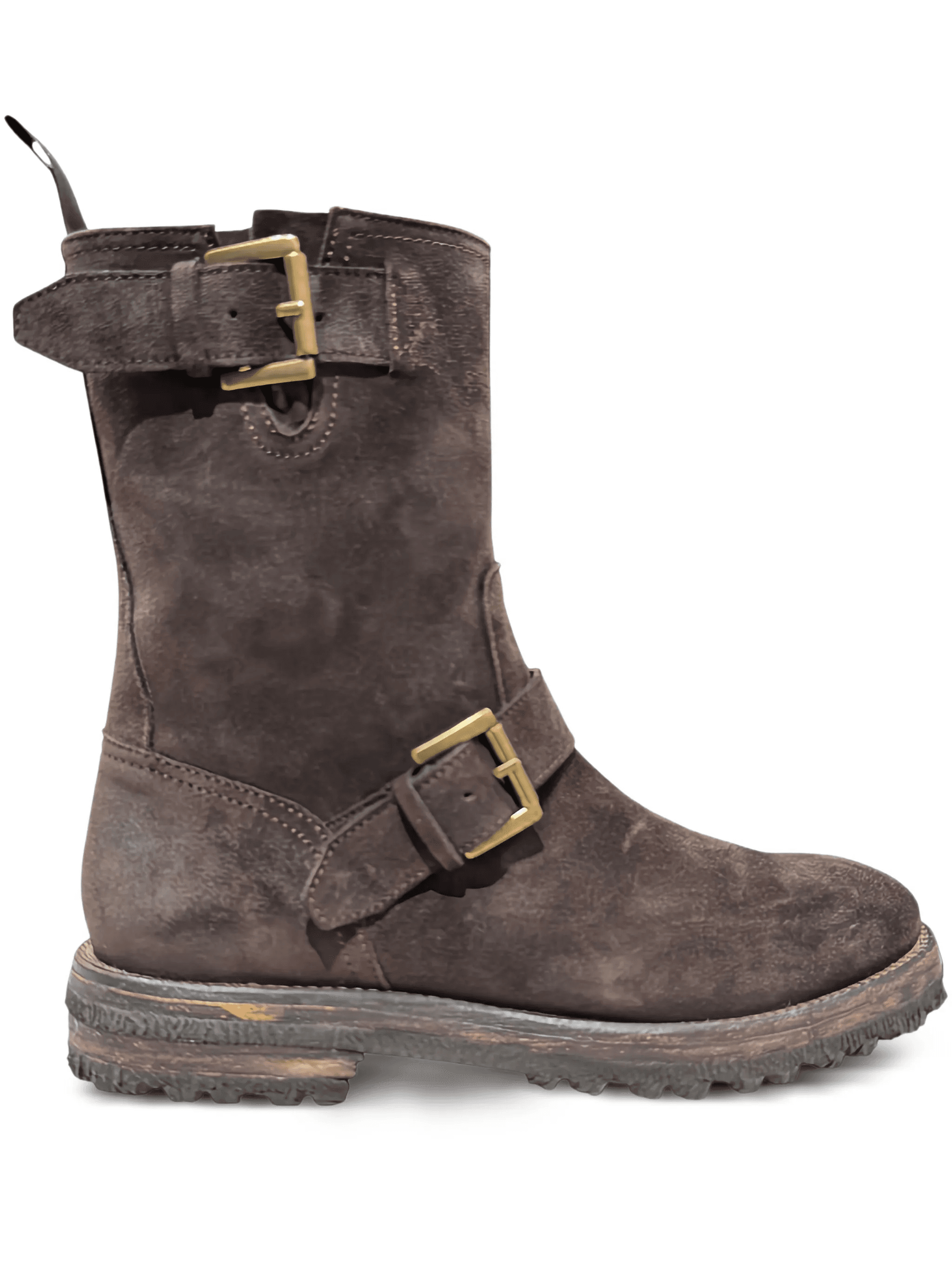 zip-up buckle biker boots - Image 1