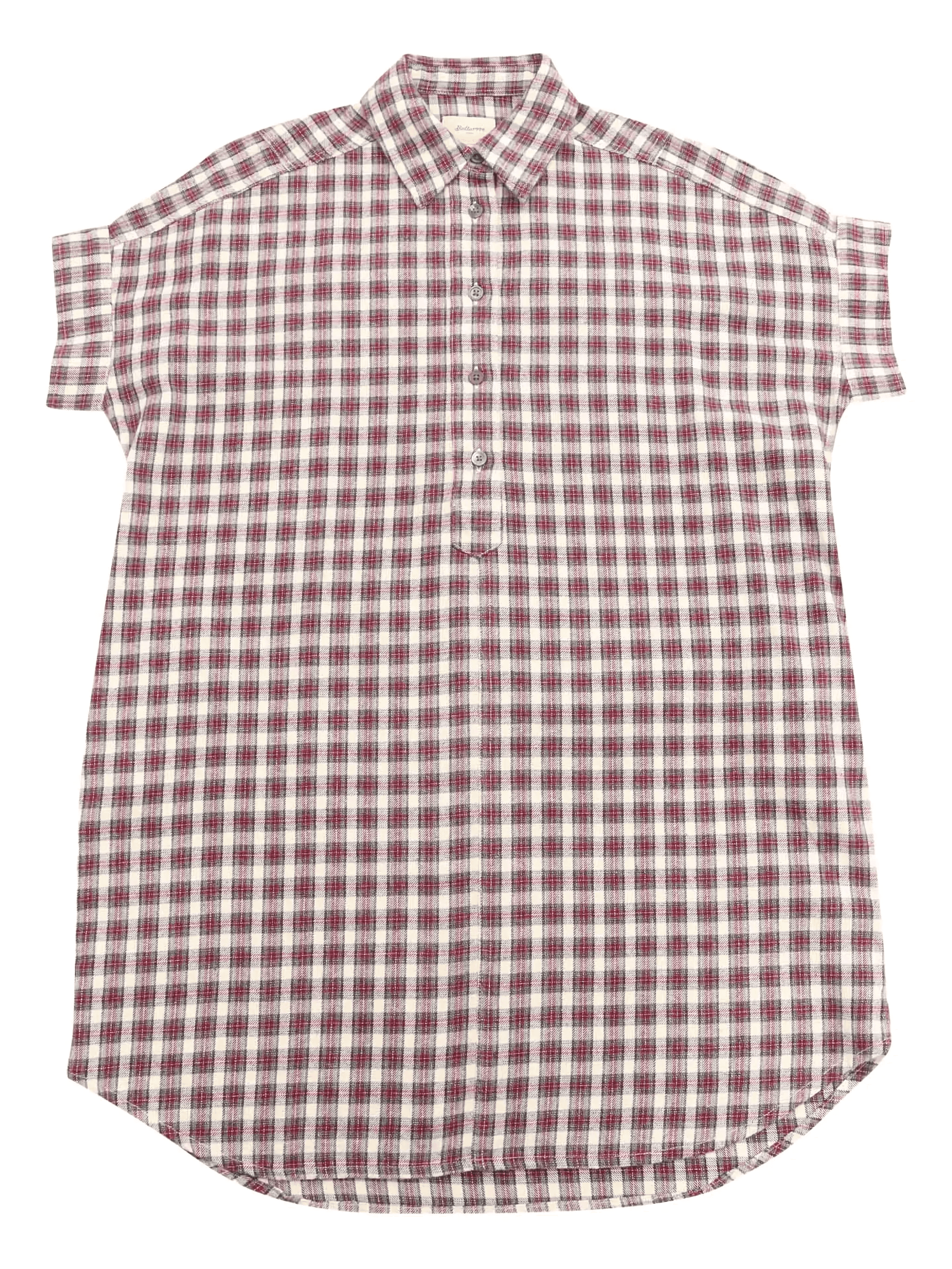 Hansa gingham-check shirt dress - Image 1
