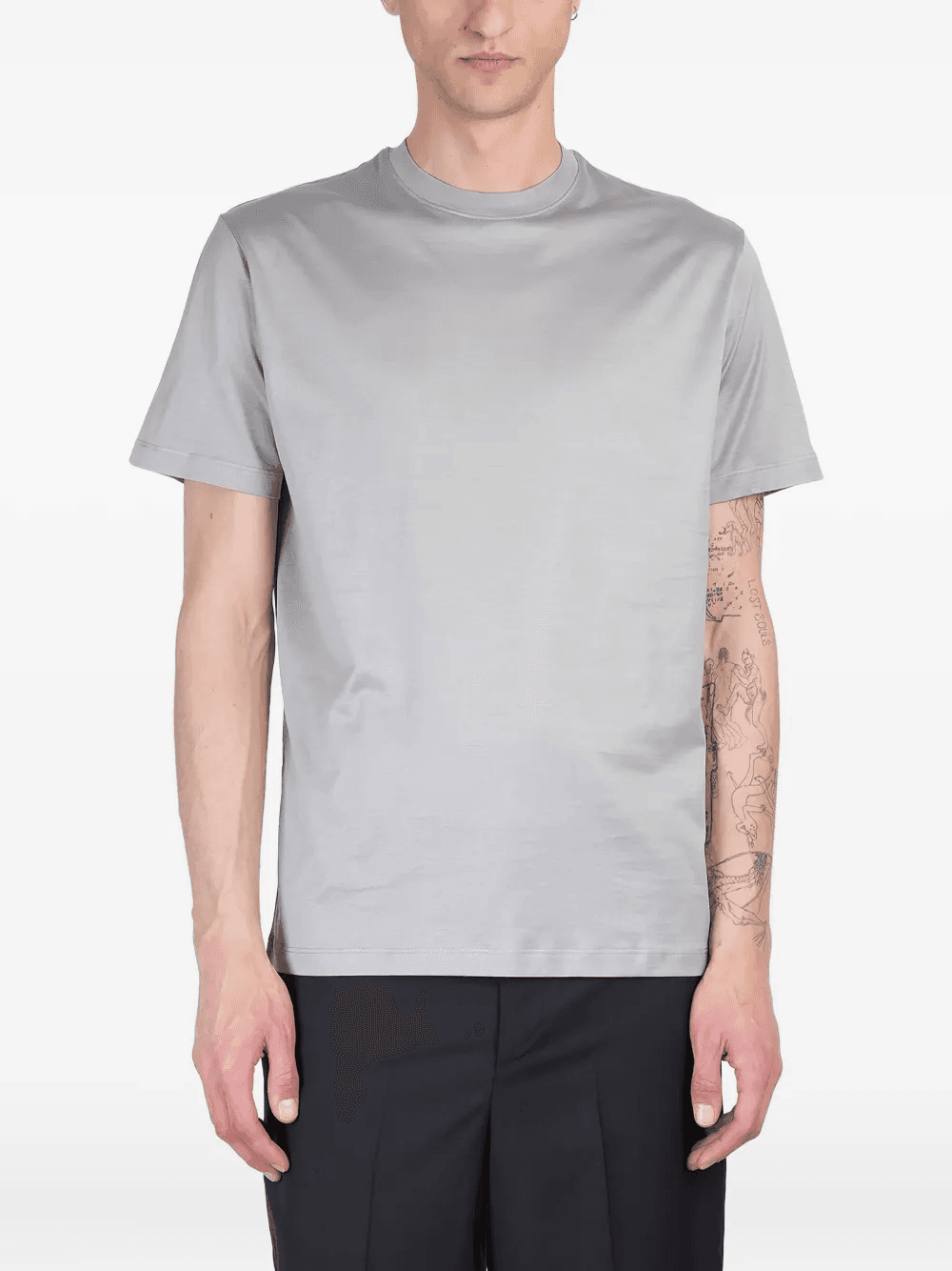 round-neck cotton T-shirt - Image 1