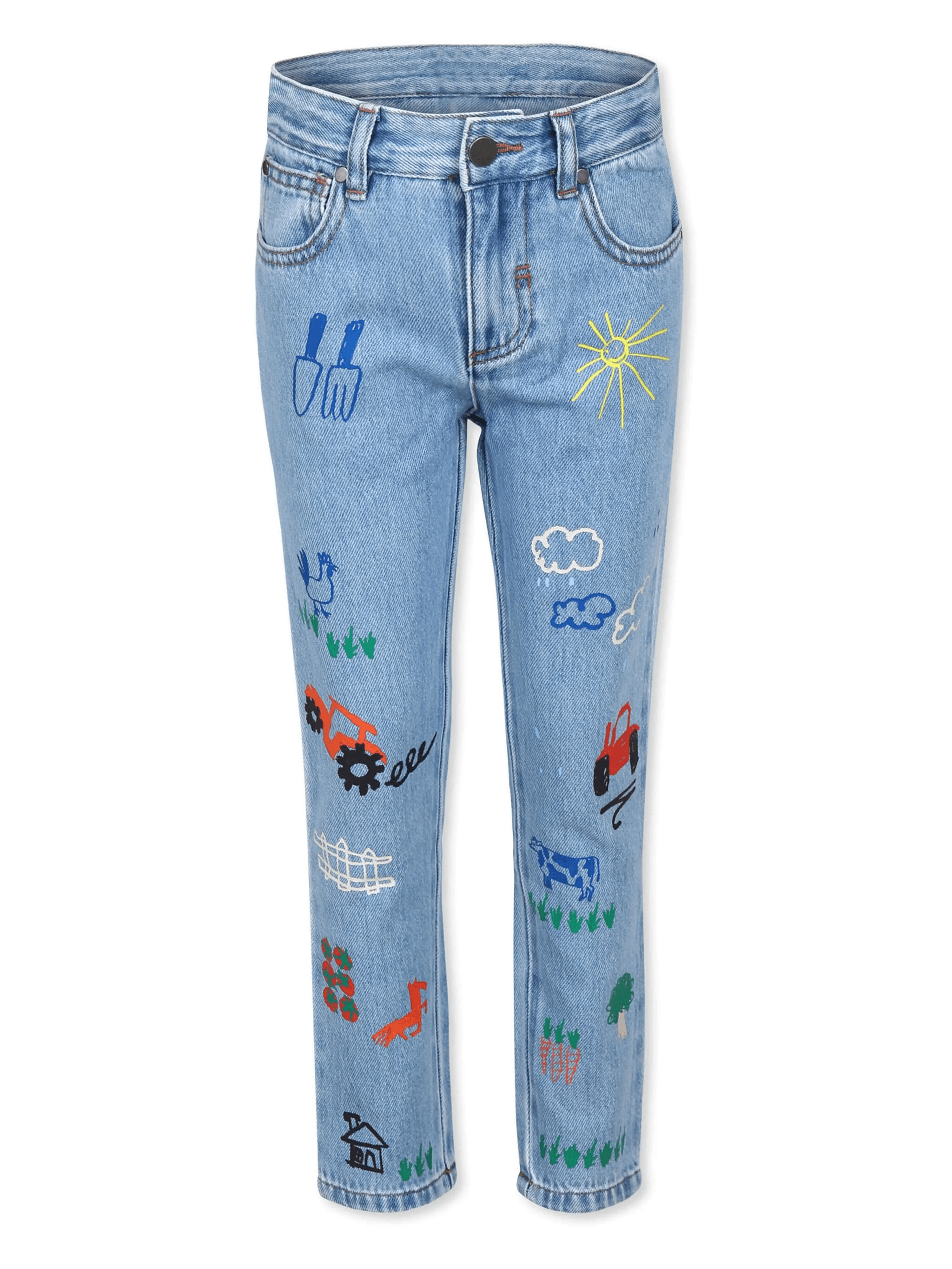 graphic-print jeans - Image 1
