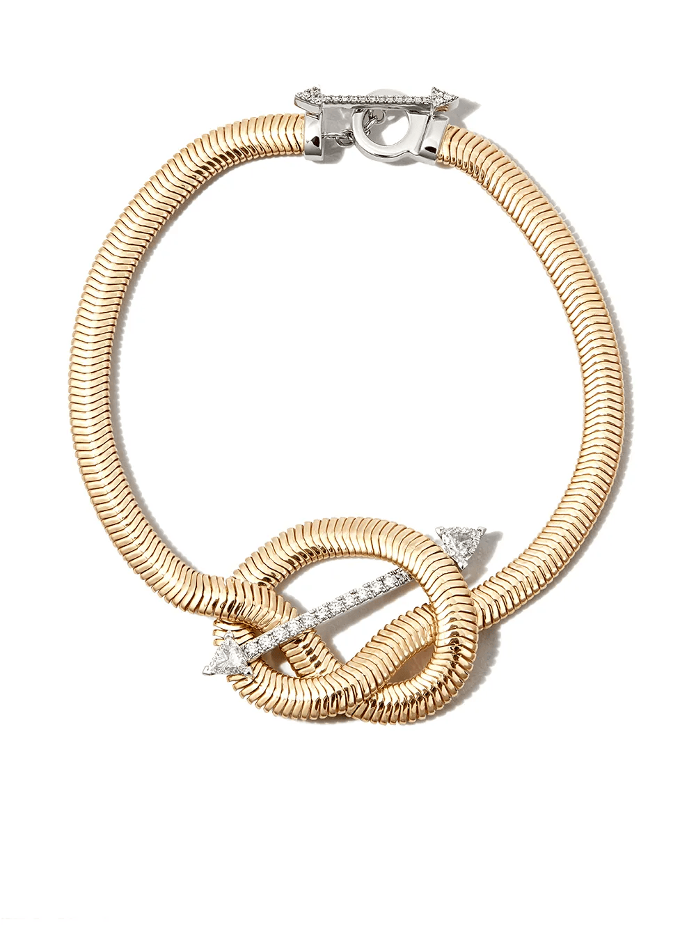18kt yellow gold Feelings Knot diamond bracelet - Image 1