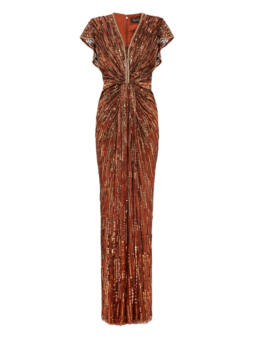 Zola sequin-embellished V-neck maxi dress - Image 1