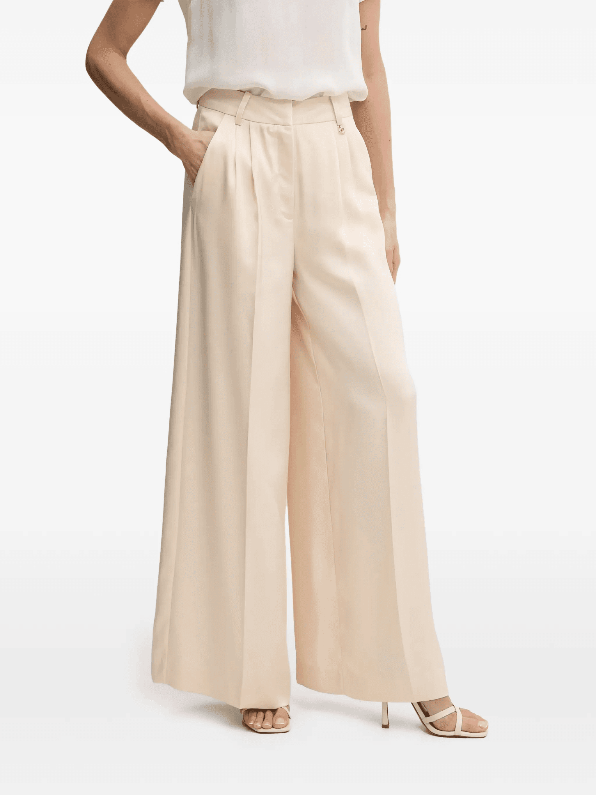 pleated wide-leg trousers - Image 1
