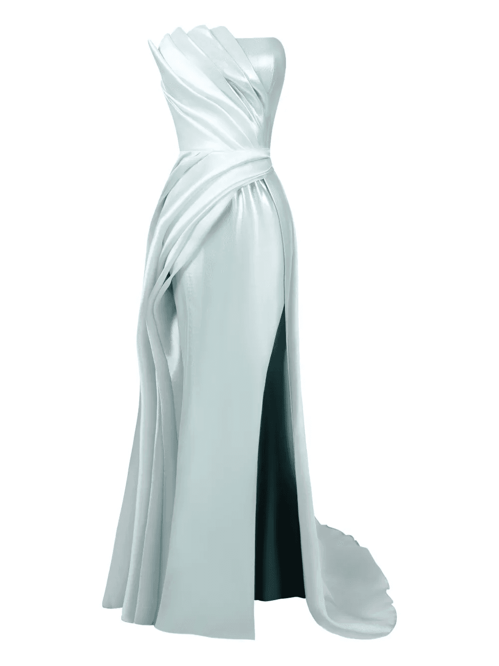 fold-detailing asymmetric maxi dress - Image 1