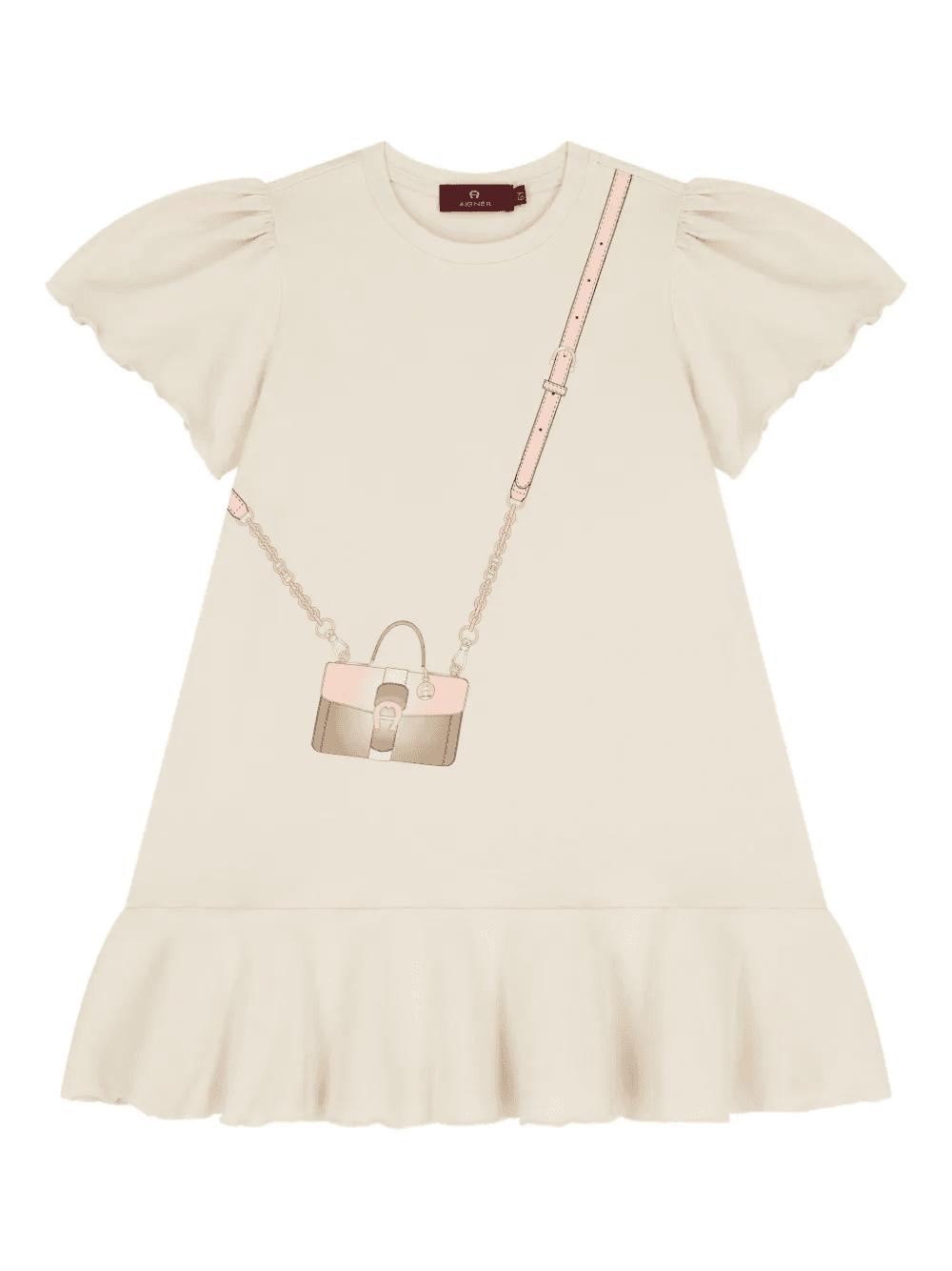 puff-sleeve ruffled dress - Image 1