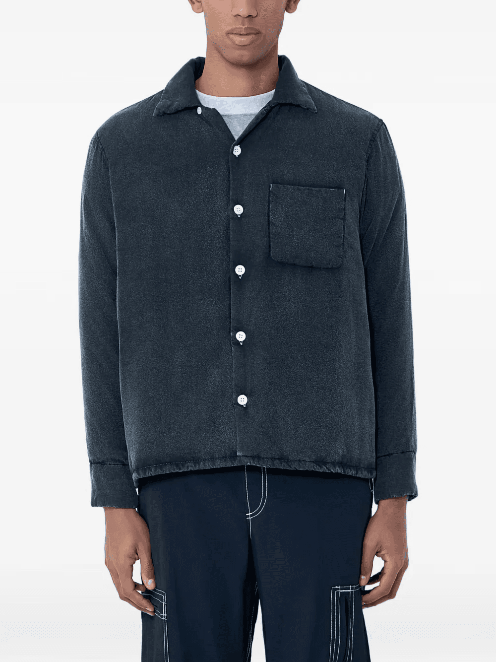 textured patch pocket shirt - Image 1