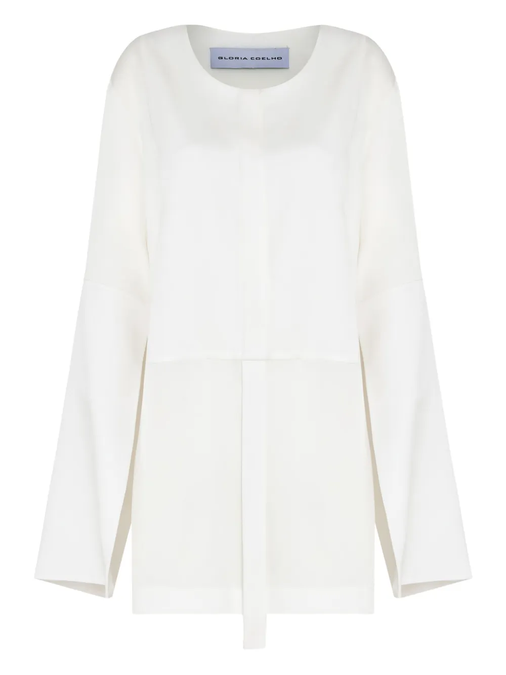 box-pleat cape-sleeve blouse - Image 1