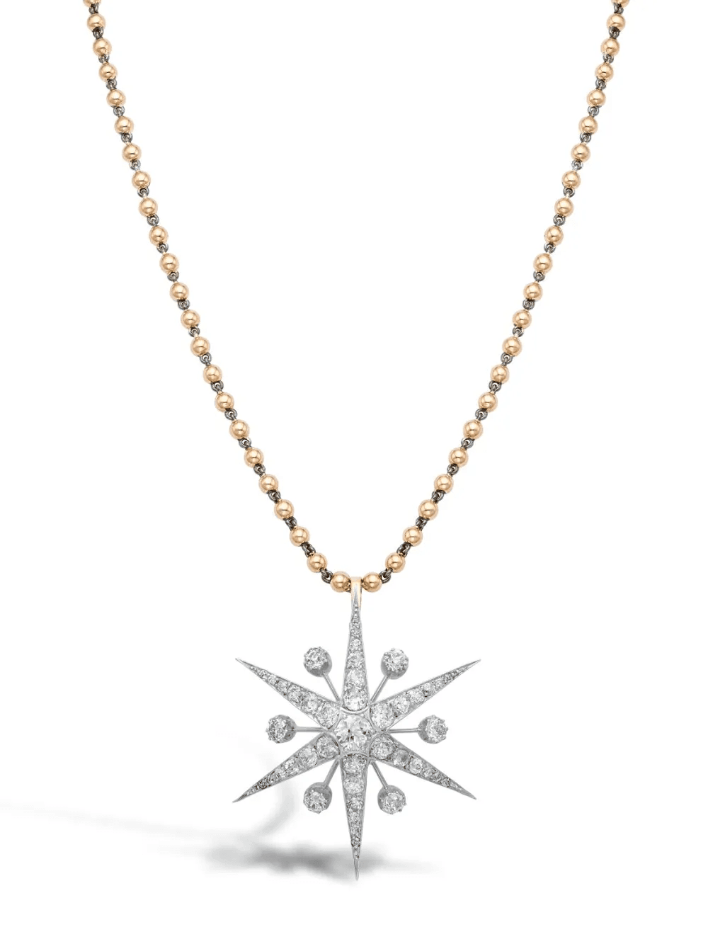 18kt rose gold Diamond pendant necklace - Image 1