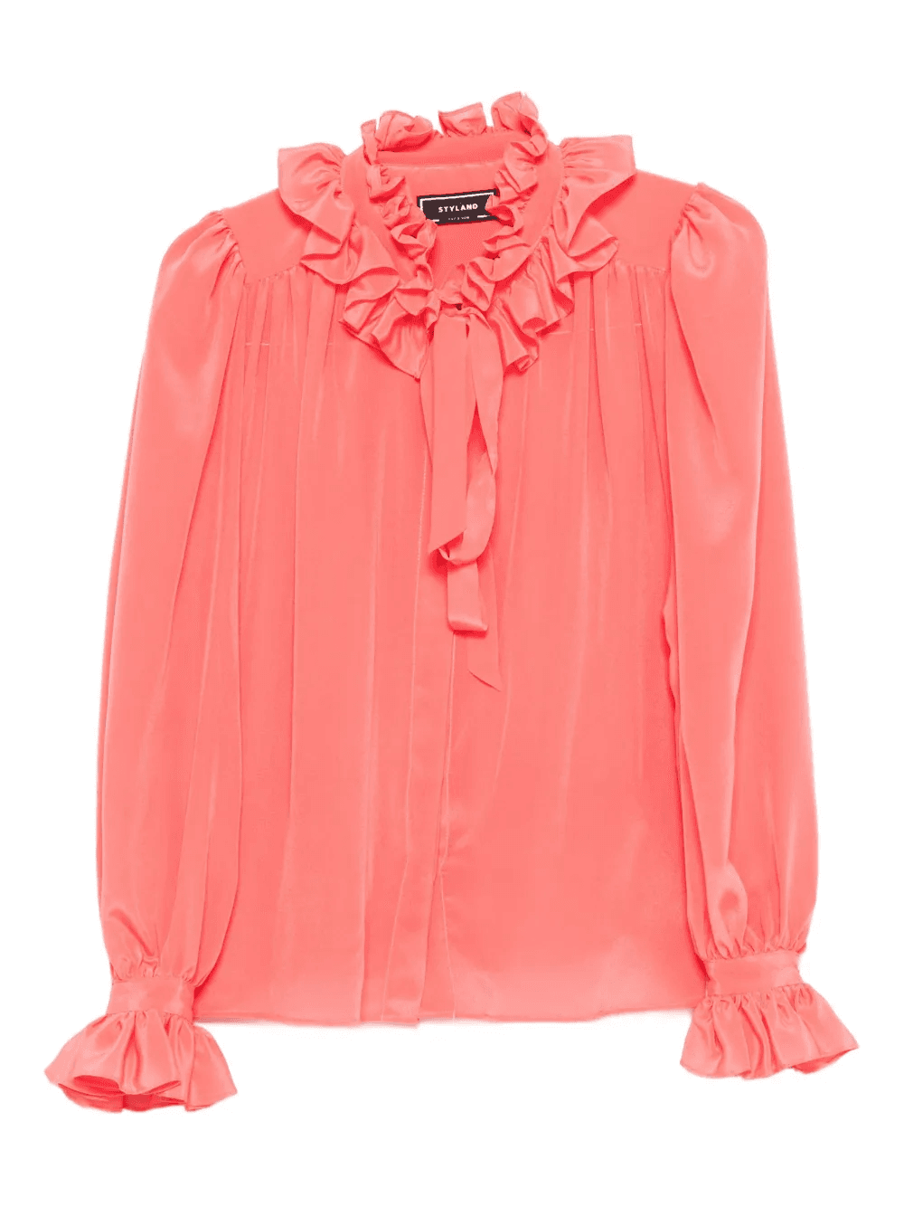 ruffled-cuff silk top - Image 1