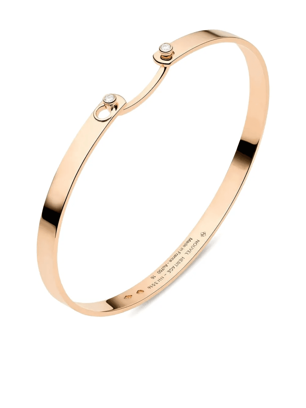 18K rose gold Monday Morning Mood diamond bangle - Image 1