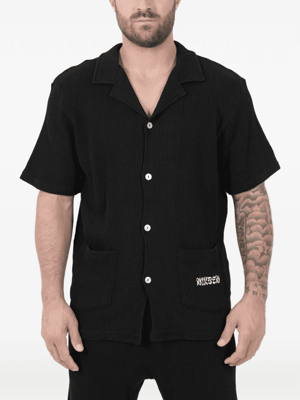 short-sleeve textured shirt - Image 1