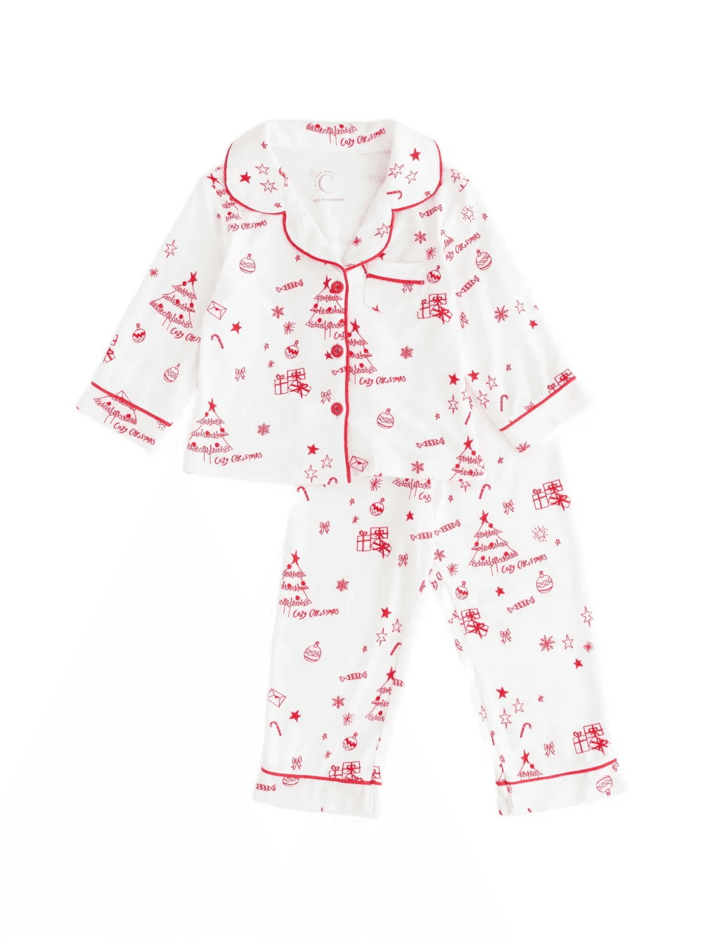 christmas-print pyjama set - Image 1
