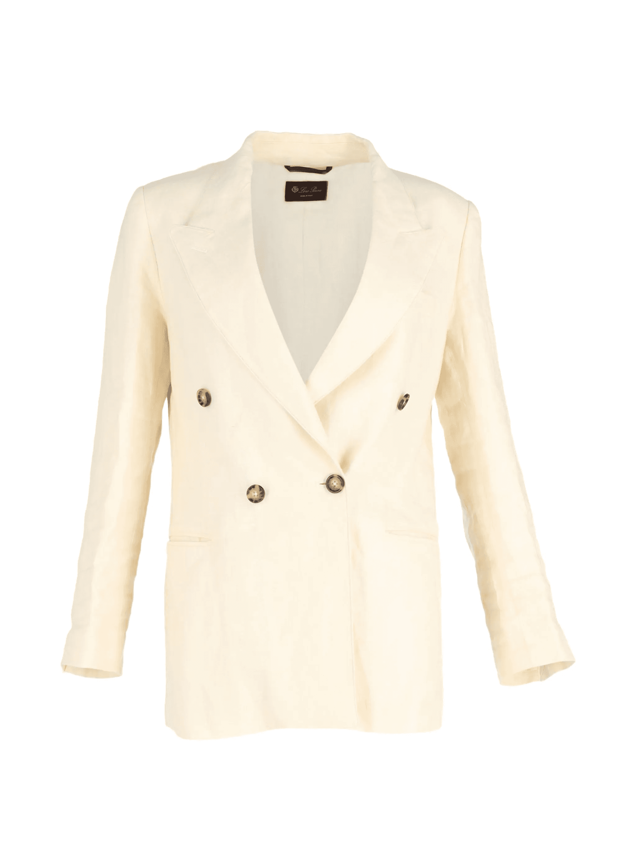 double-breasted linen blazer - Image 1