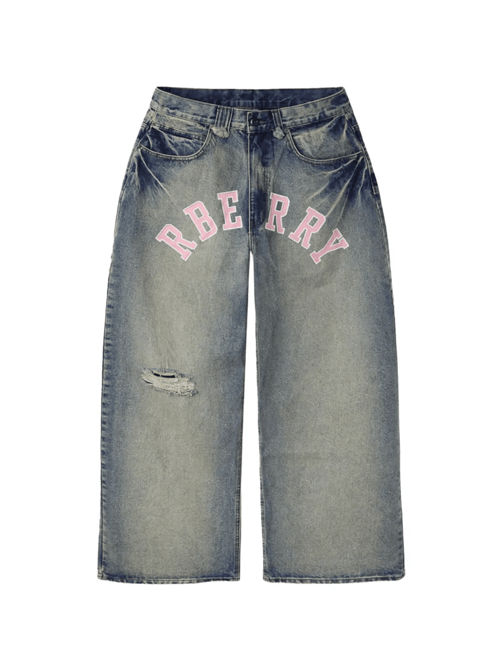 logo-lettering denim shorts - Image 1