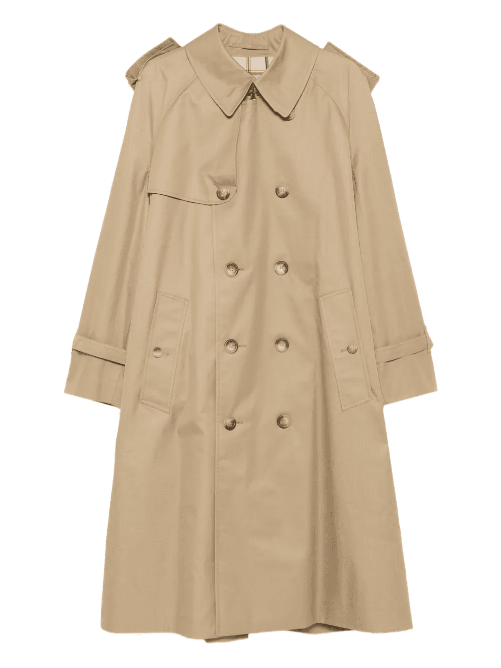 double-breasted buttoned trench coat - Image 1