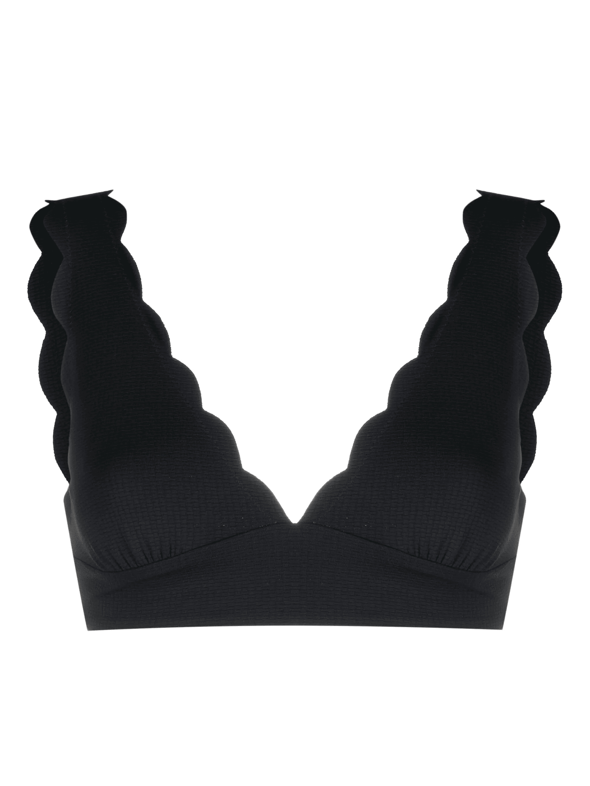 Santa Clara scallop-hem bikini top - Image 1