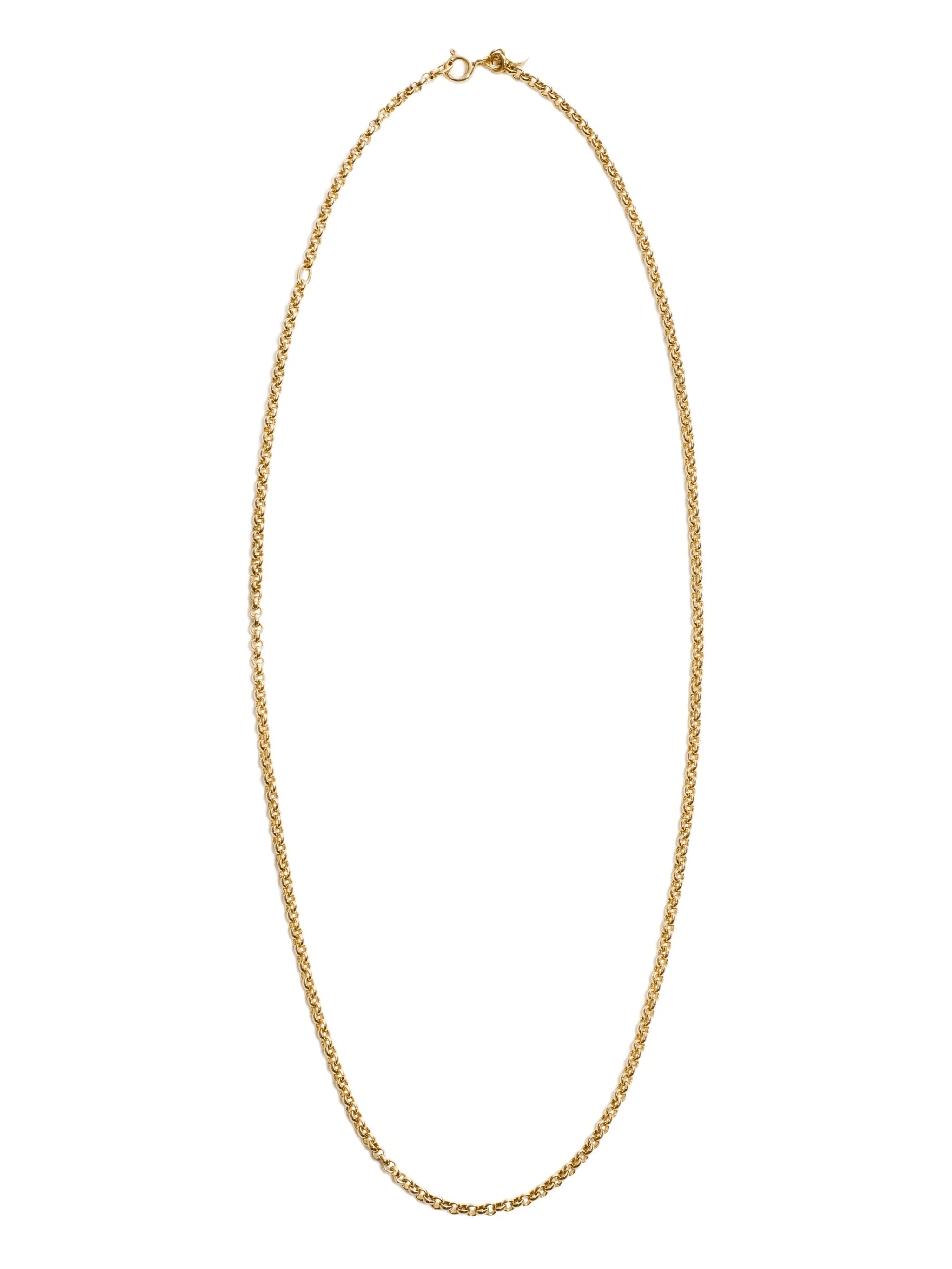 18K yellow gold quartz chain necklace - Image 1