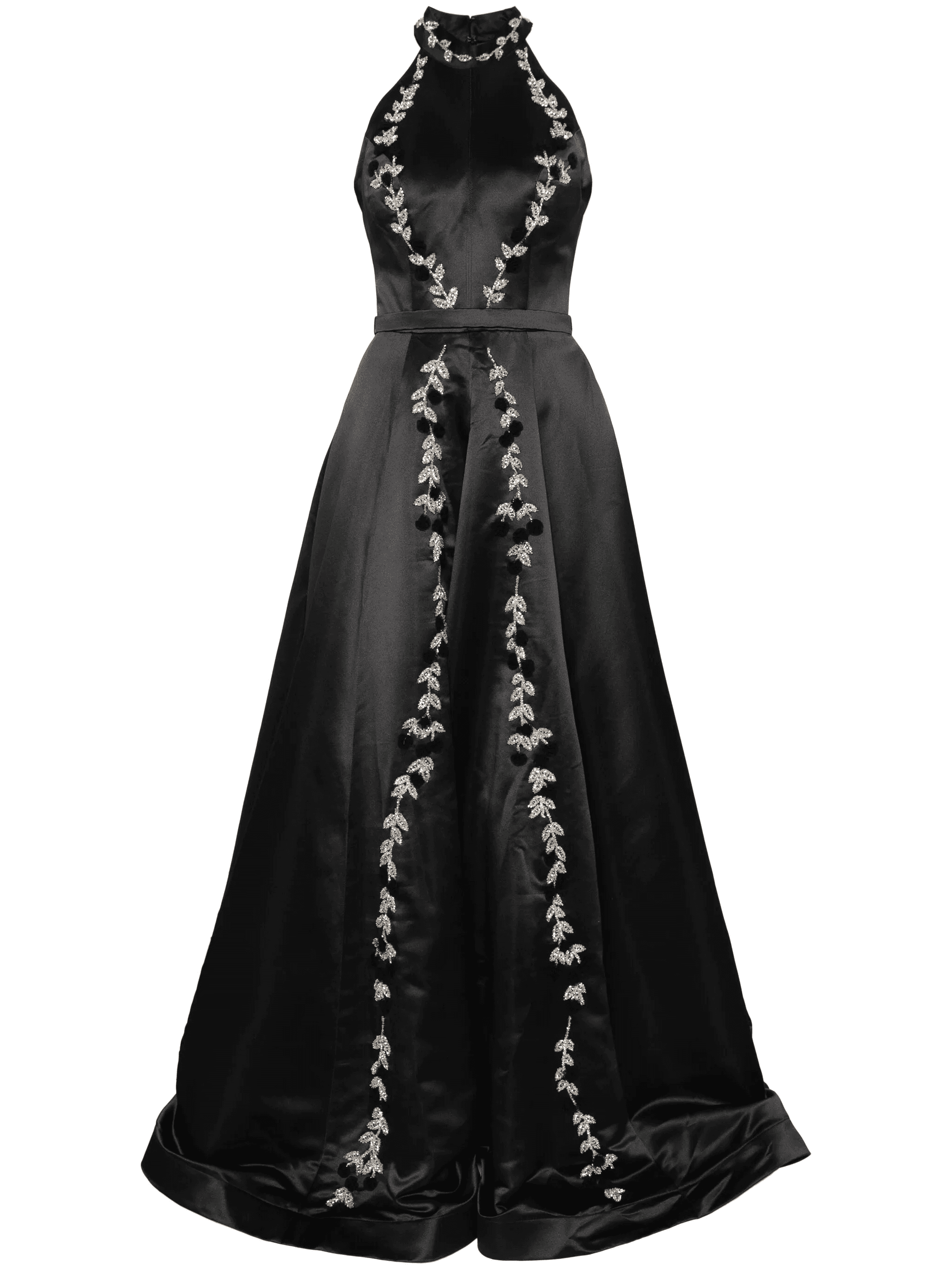 floral-embroidered gown - Image 1