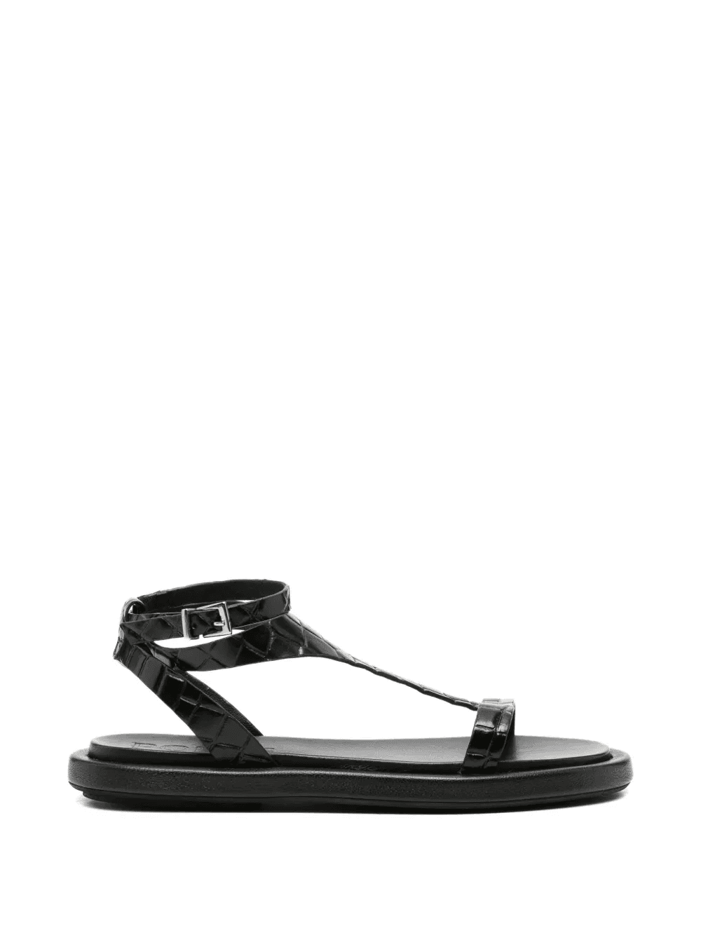 Nairobi croc-effect t-bar sandals - Image 1