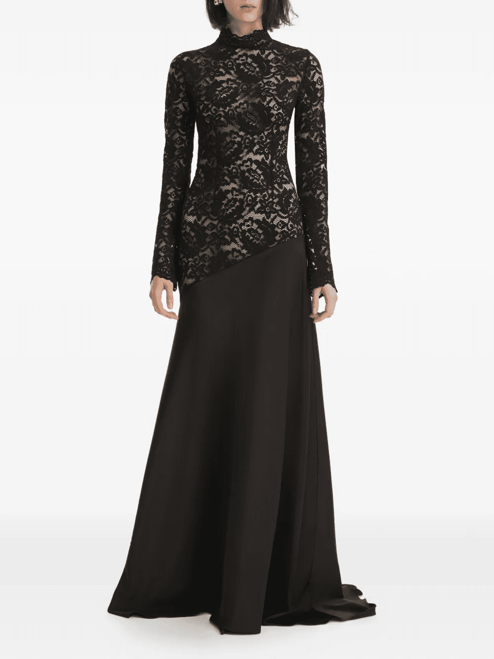 lace long-sleeve maxi dress - Image 1