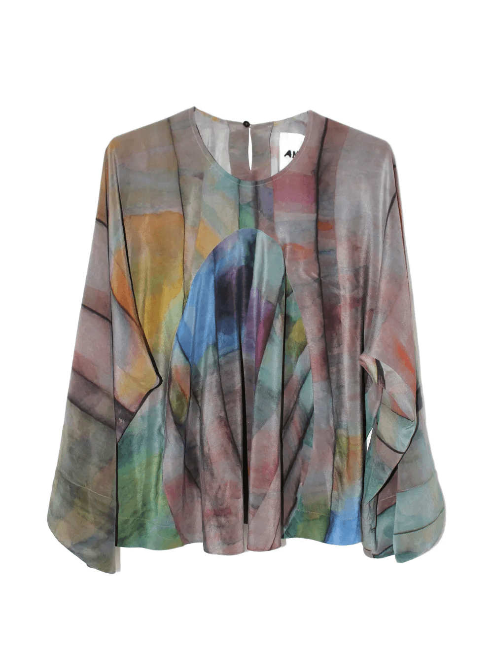 printed silk blouse - Image 1