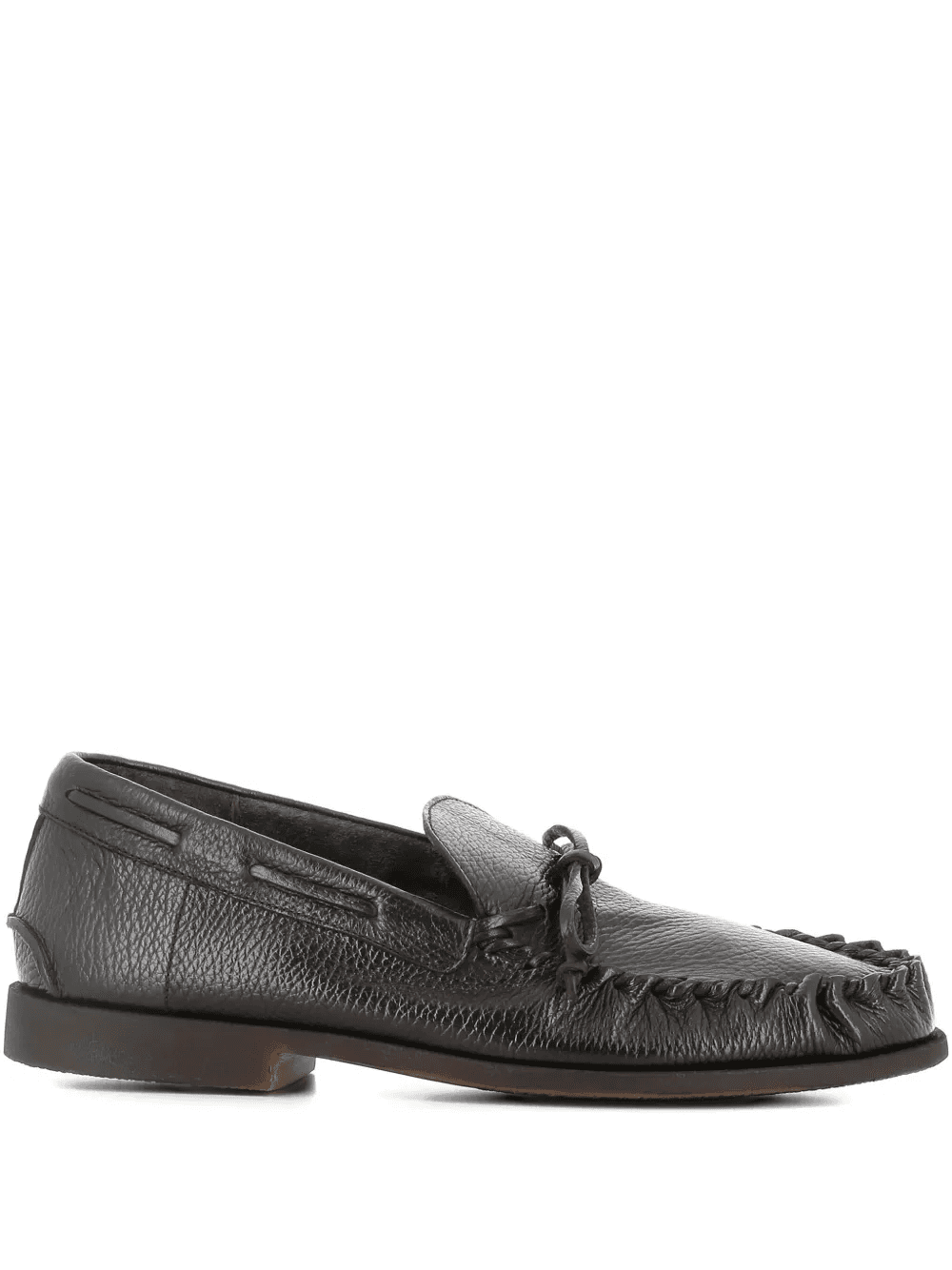 gathered-detail moccasin loafers - Image 1