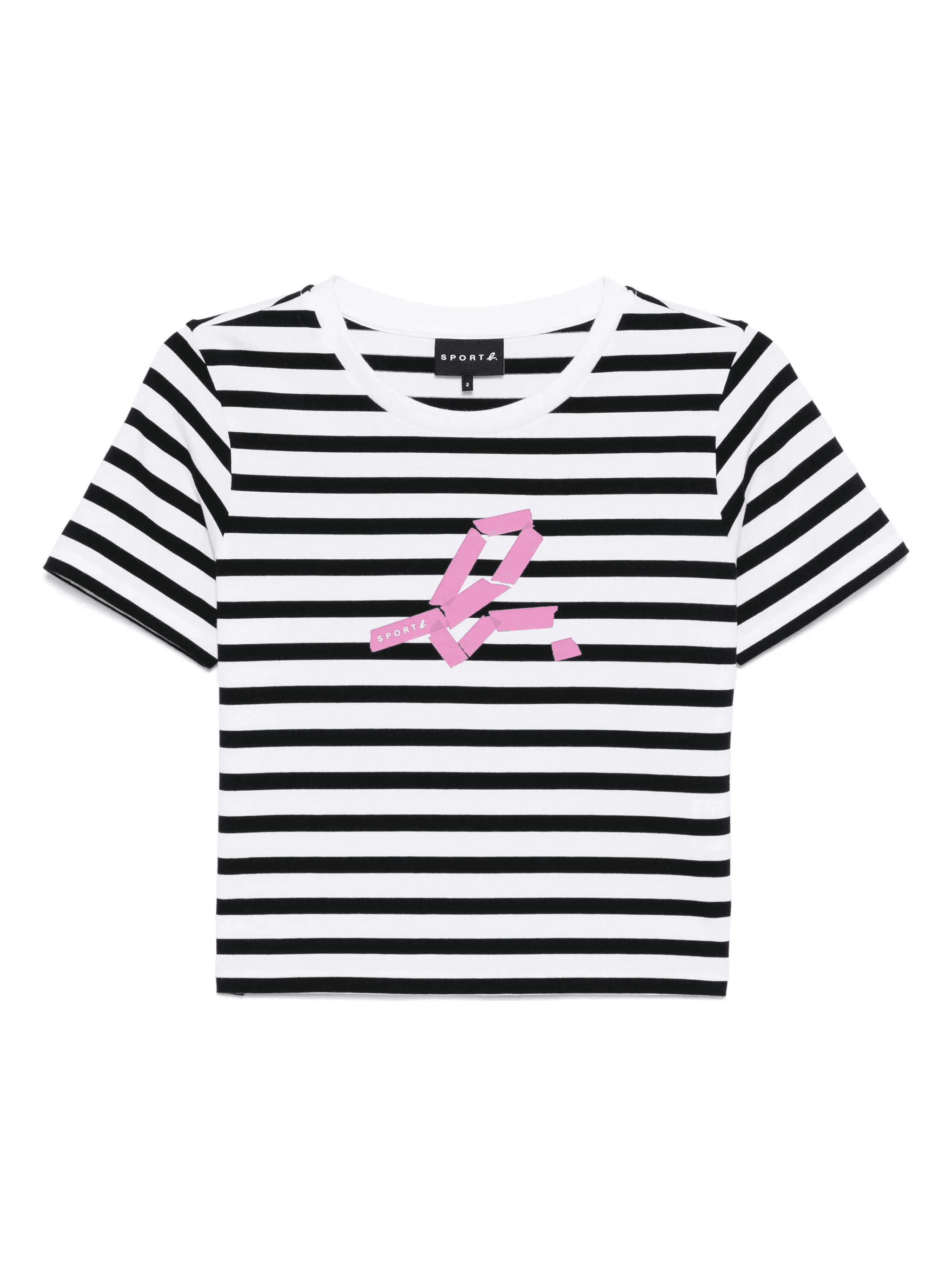 crop stripe T-shirt - Image 1