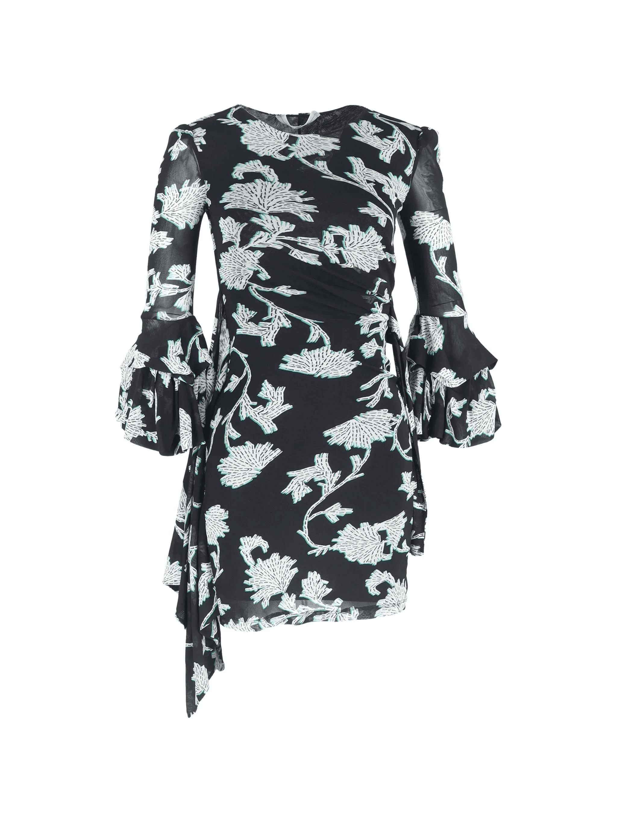 2021 mini wrap floral print dress - Image 1